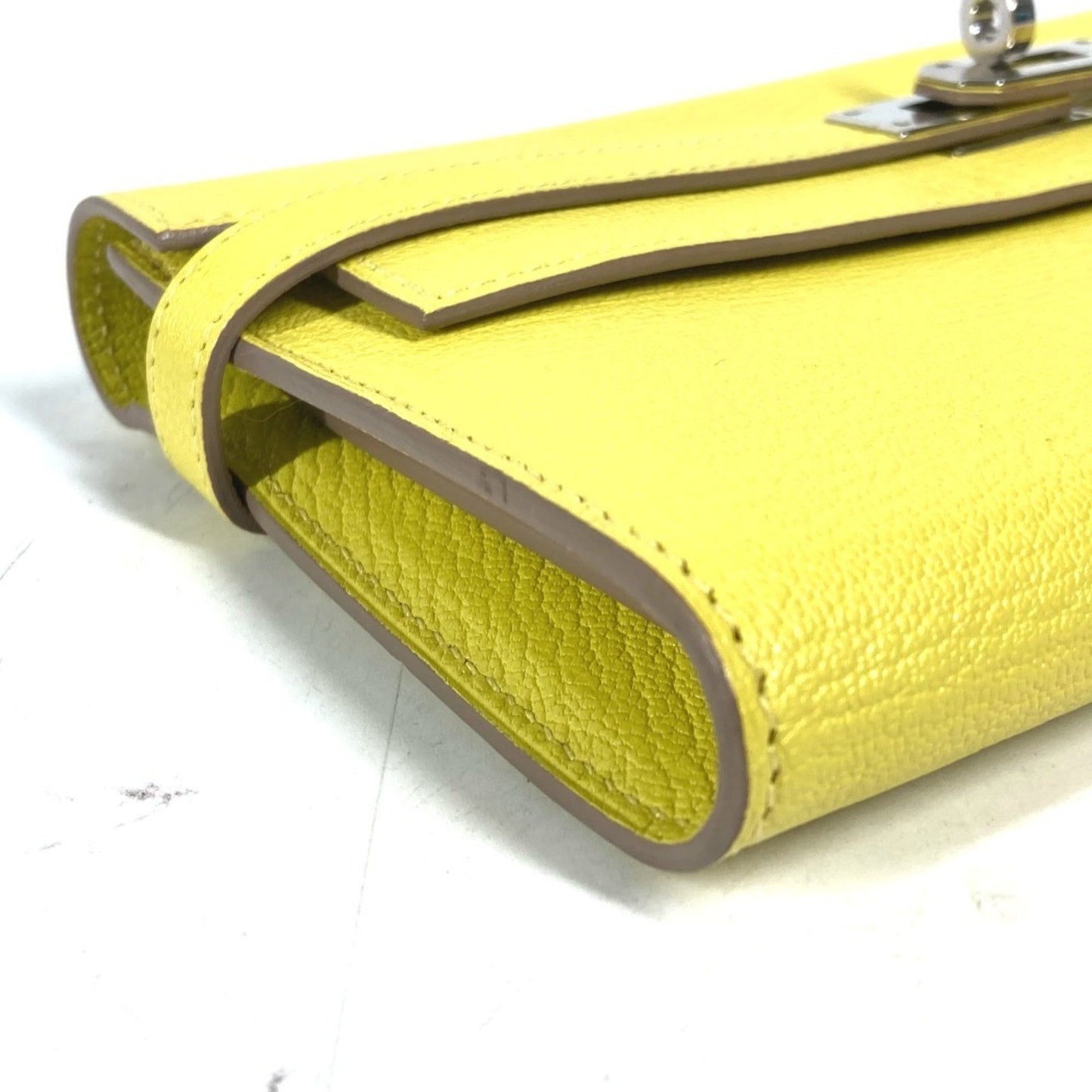Hermès Kelly, Yellow, Leather, wallet