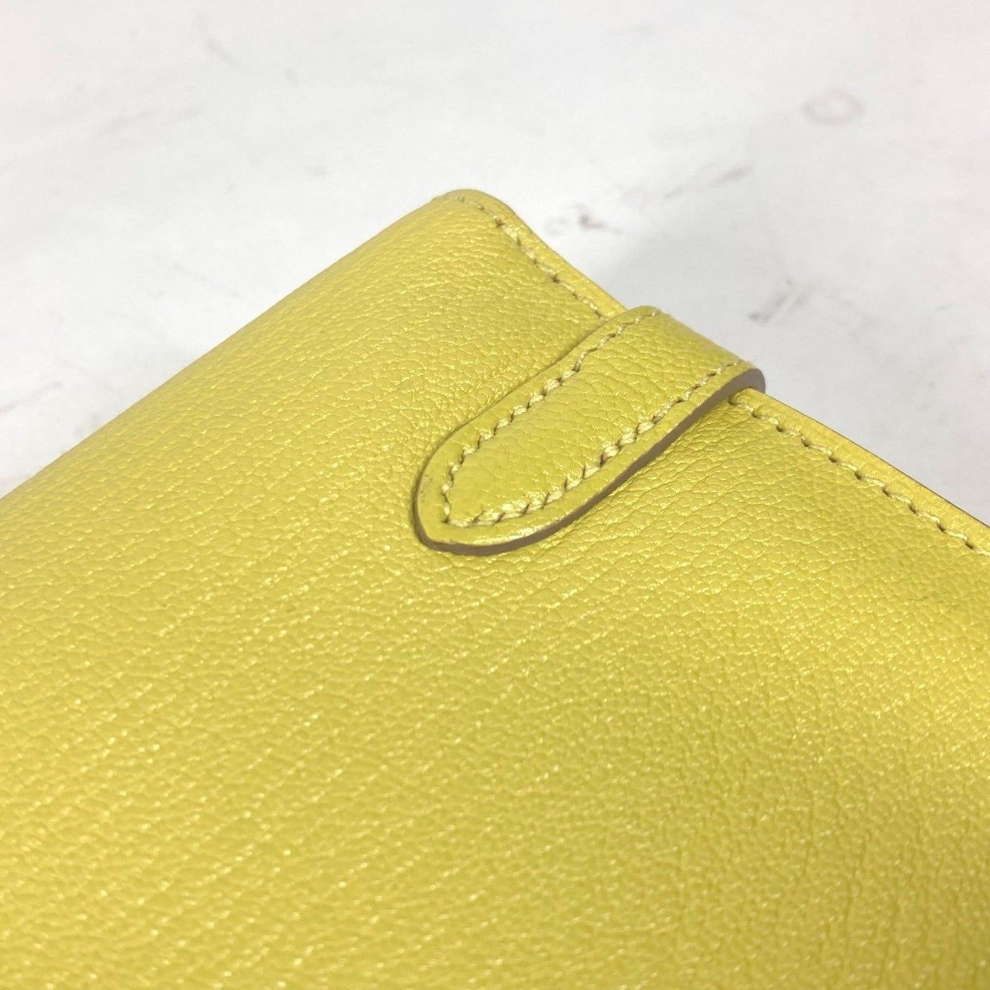Hermès Kelly, Yellow, Leather, wallet