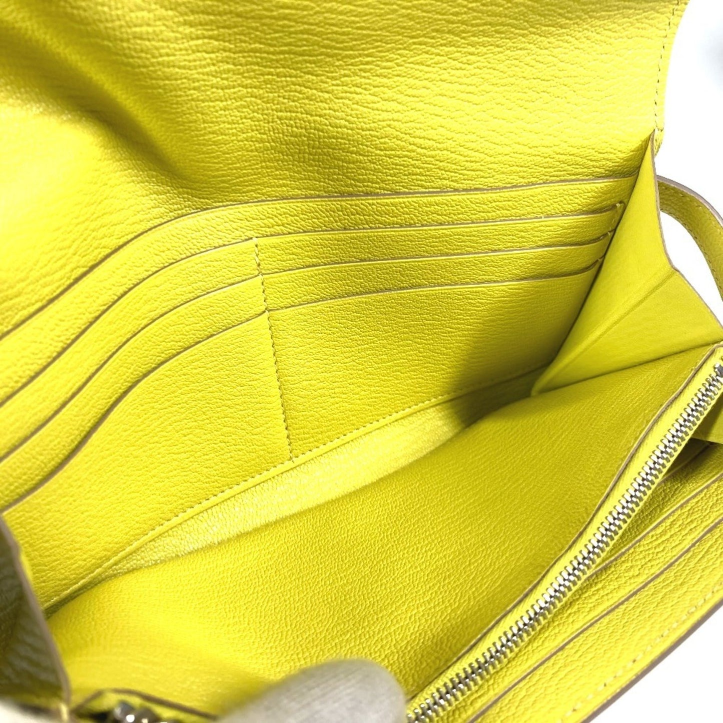 Hermès Kelly, Yellow, Leather, wallet