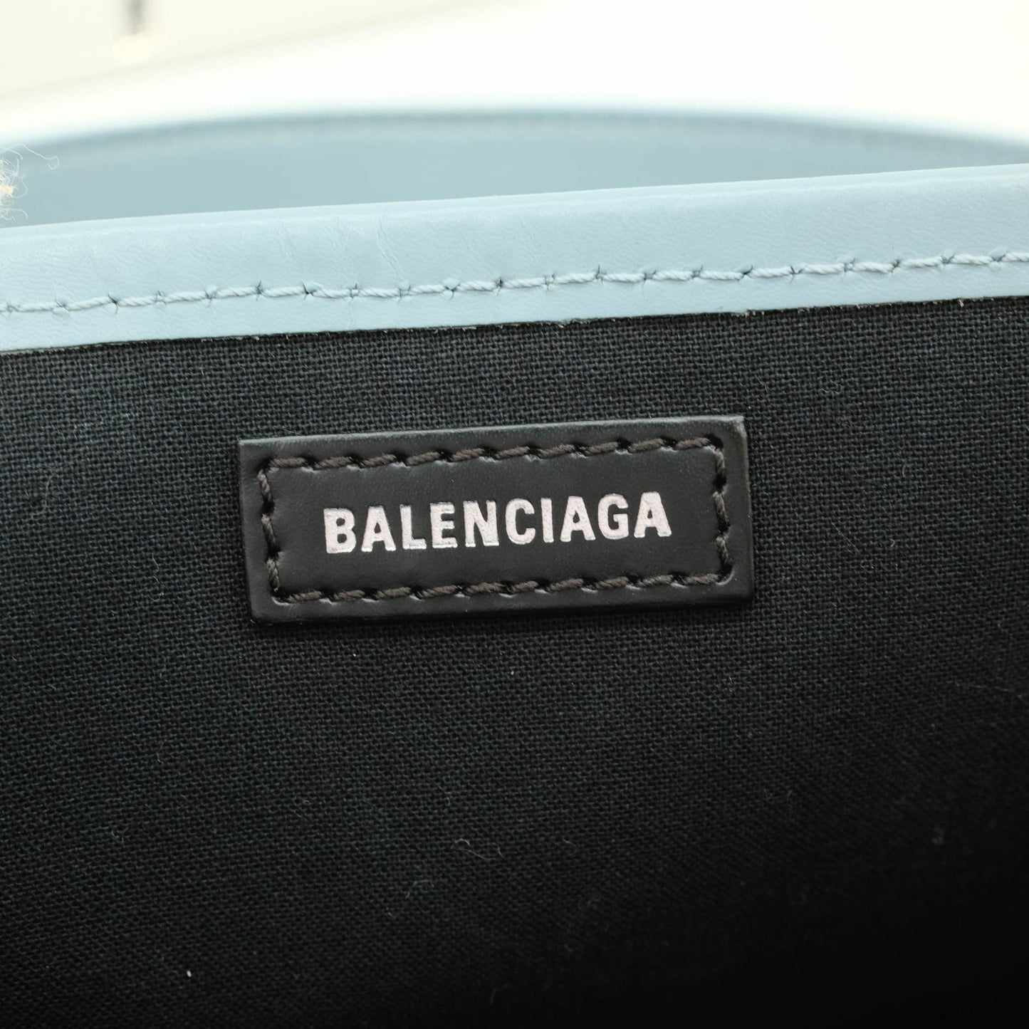 Balenciaga Navy Cabas, Blue, Canvas, handbag