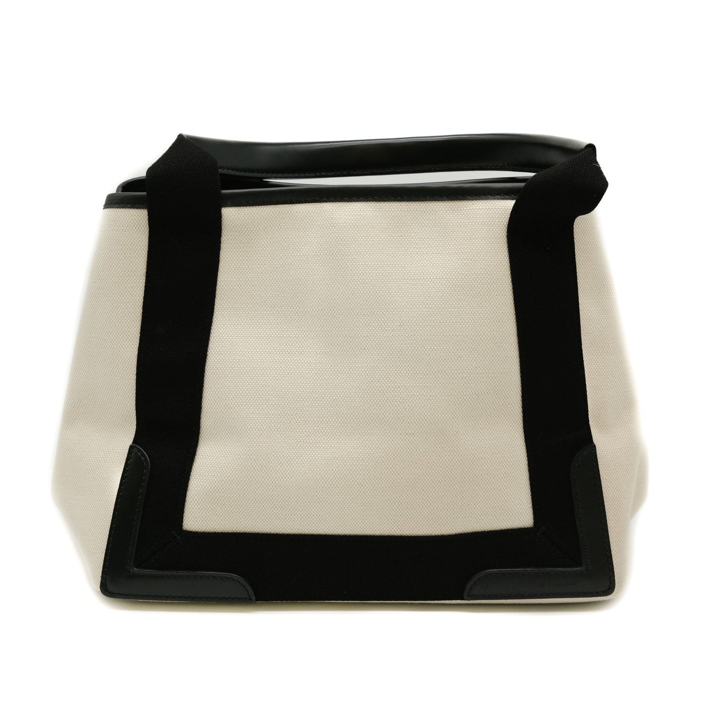 Balenciaga Navy Cabas, Beige, Canvas, handbag