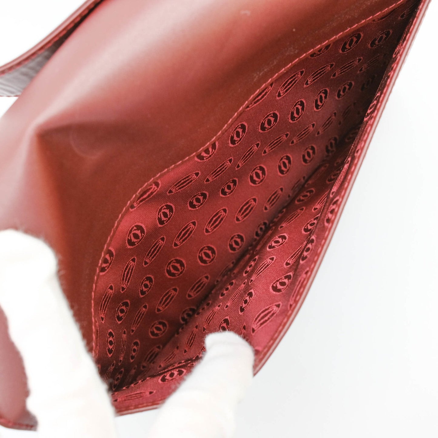 Cartier Must de Cartier, Burgundy, Leather, shoulder