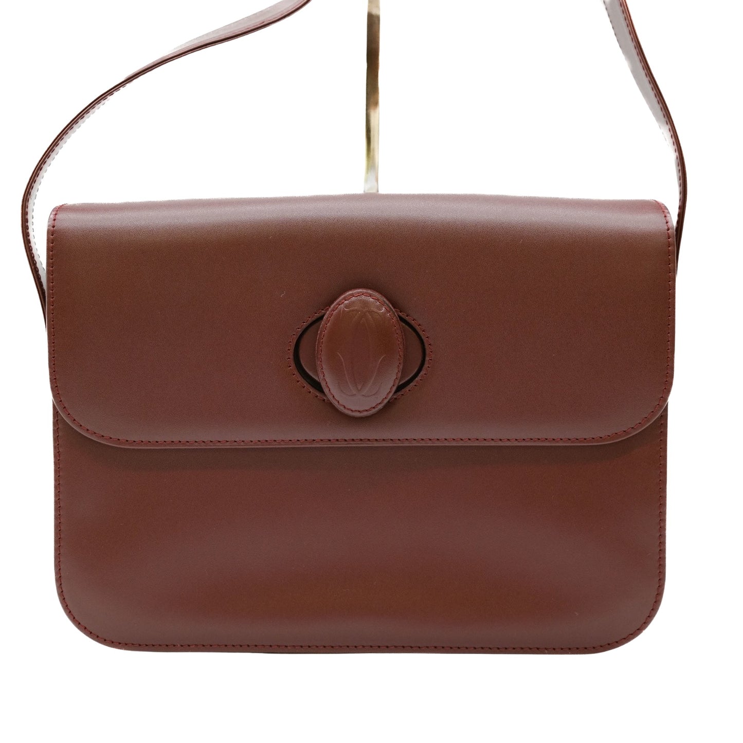 Cartier Must de Cartier, Burgundy, Leather, shoulder