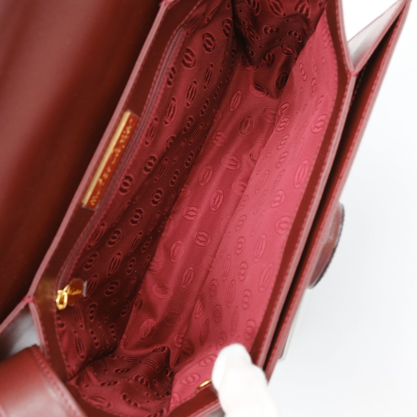 Cartier Must de Cartier, Burgundy, Leather, shoulder