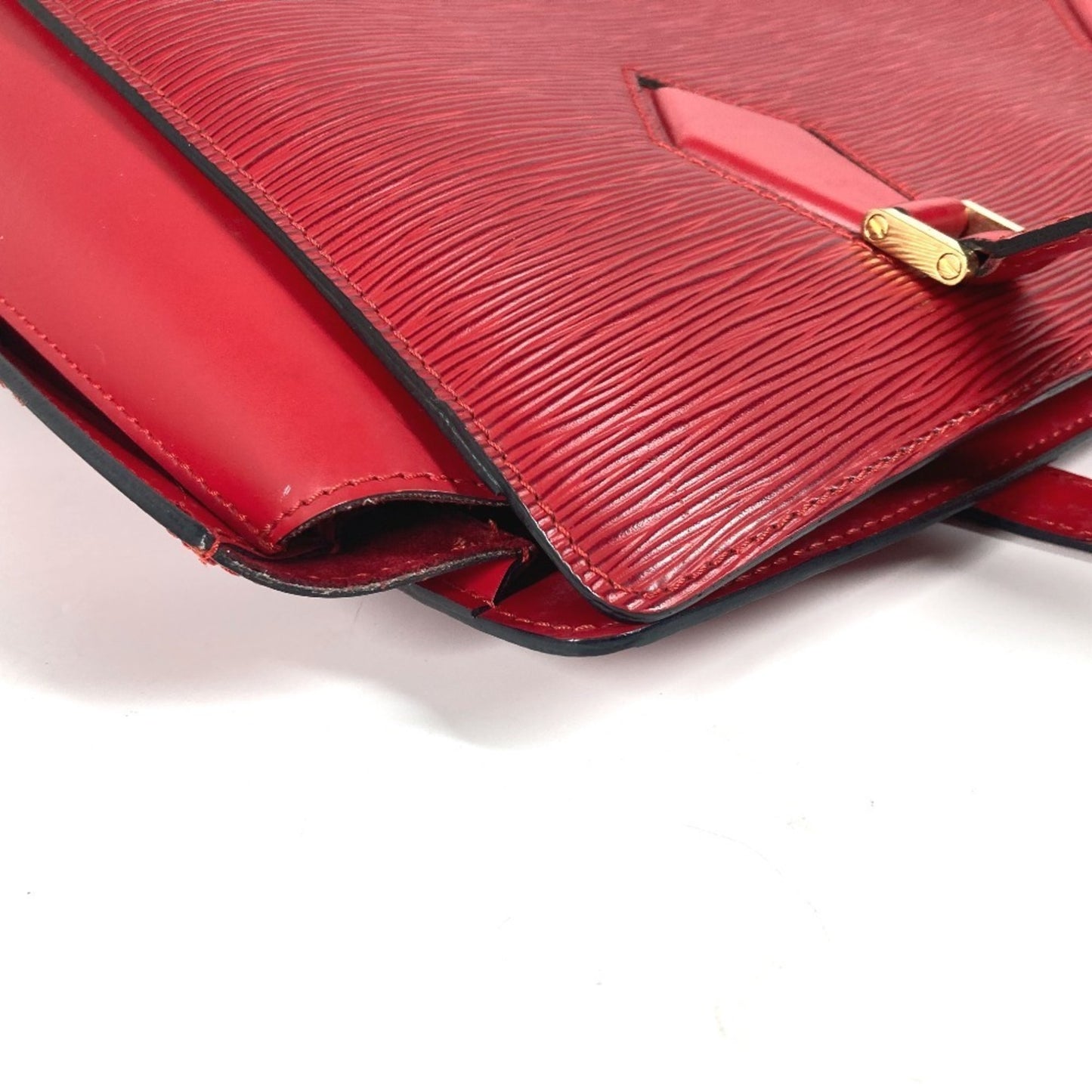 Louis Vuitton Duplex, Red, Leather, shoulder