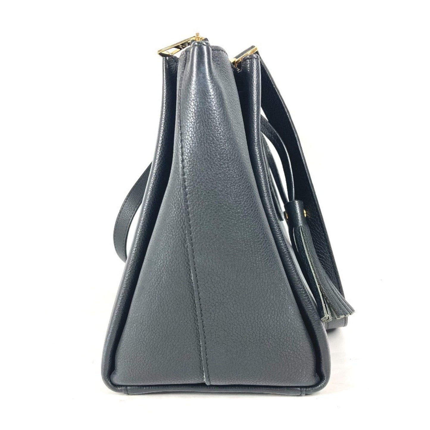Louis Vuitton Lockmeto, Black, Leather, handbag