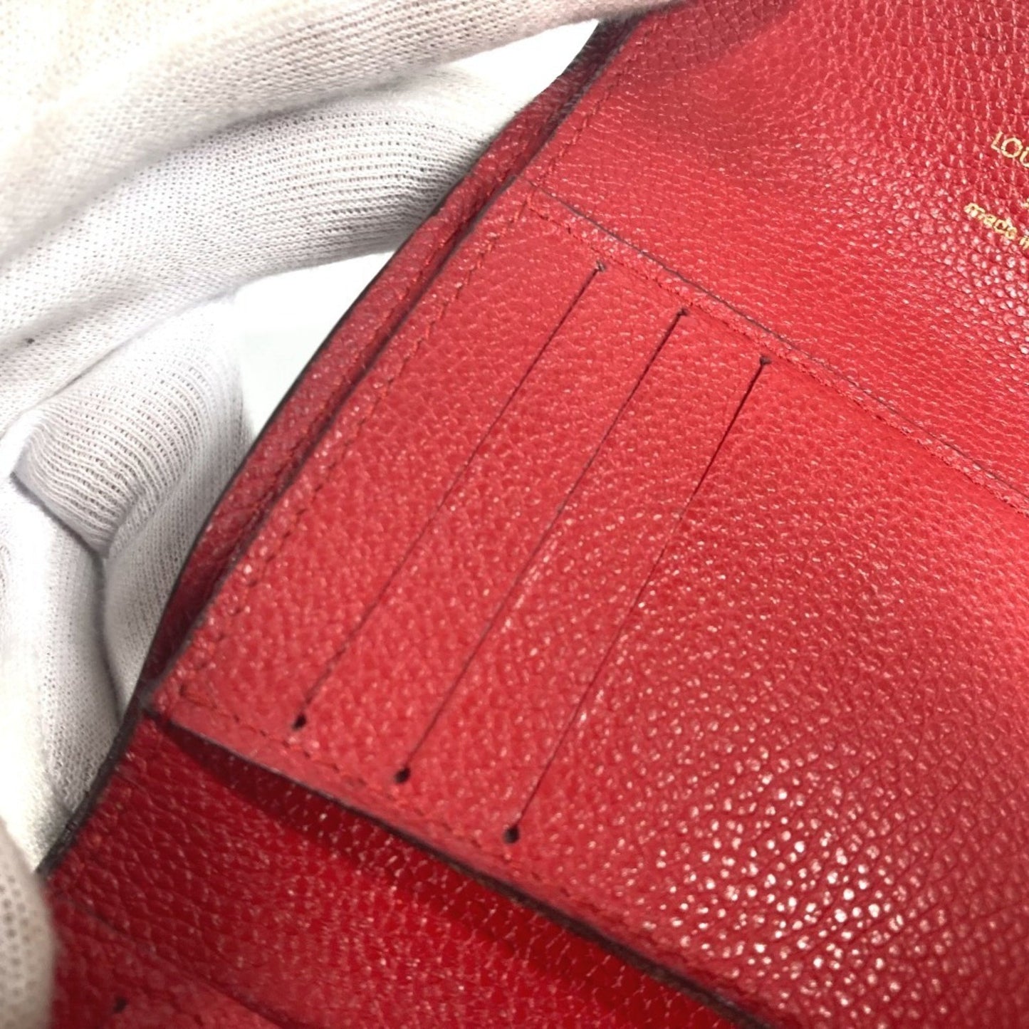 Louis Vuitton Pont Neuf, Red, Leather, wallet