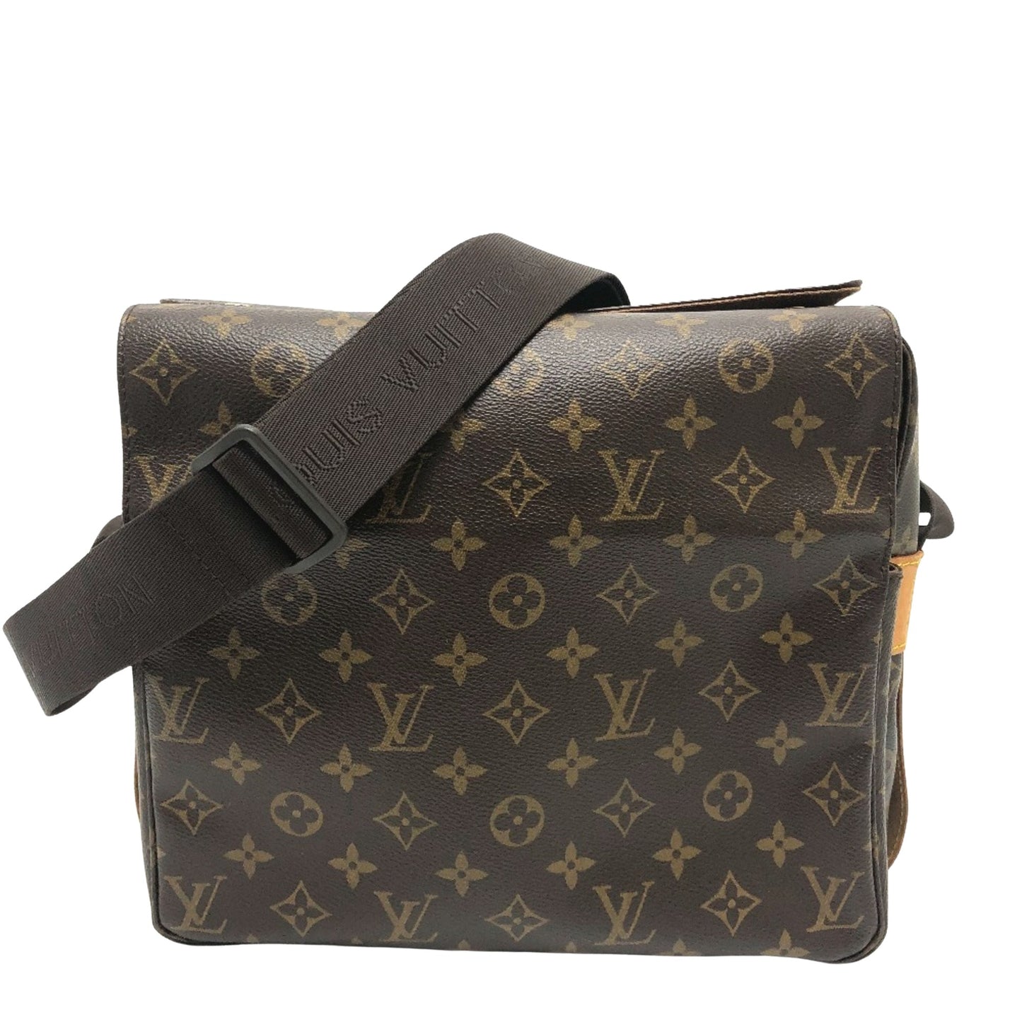 Louis Vuitton Naviglio, Brown, Canvas, shoulder