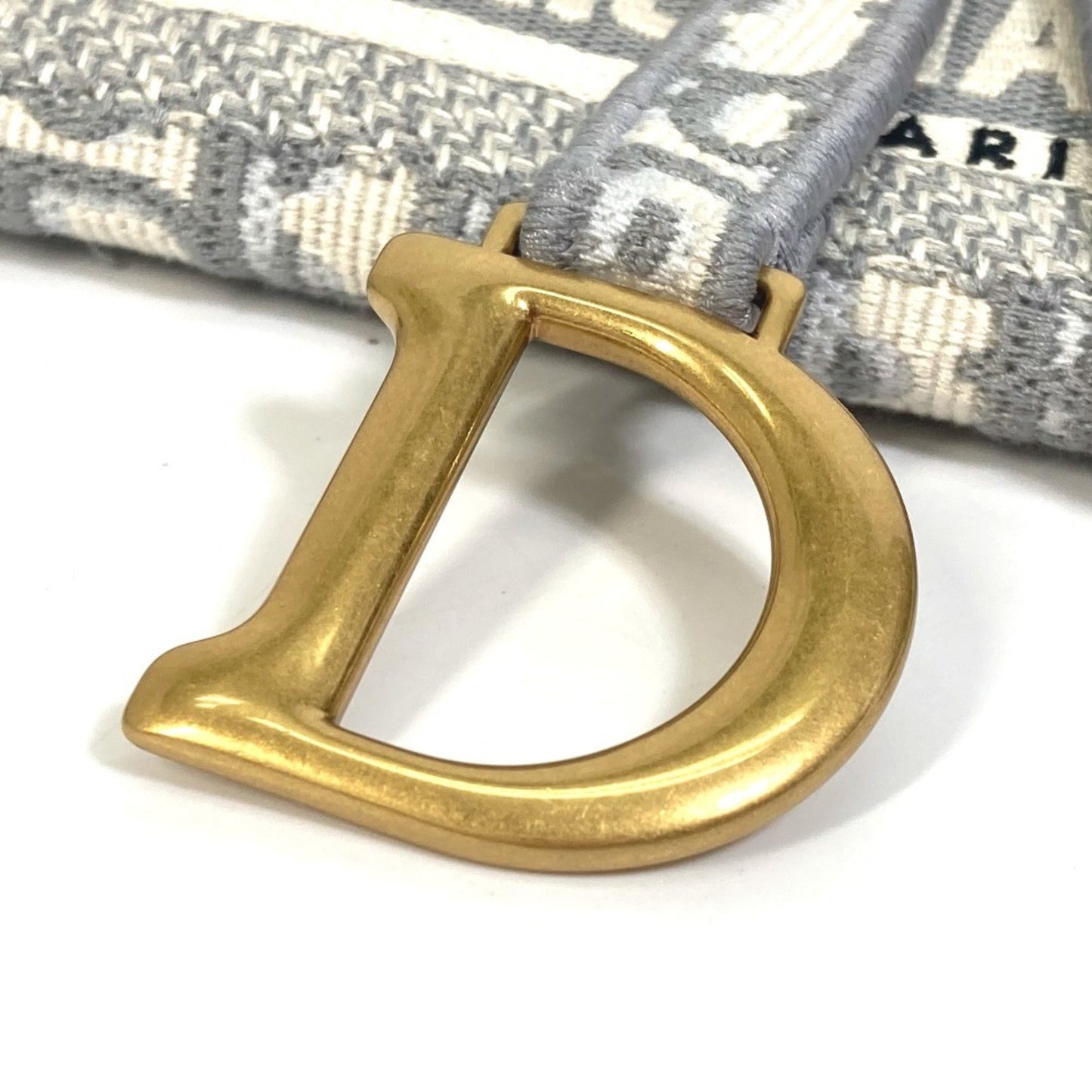 Dior Saddle Dior Oblique, Grey, Canvas, shoulder