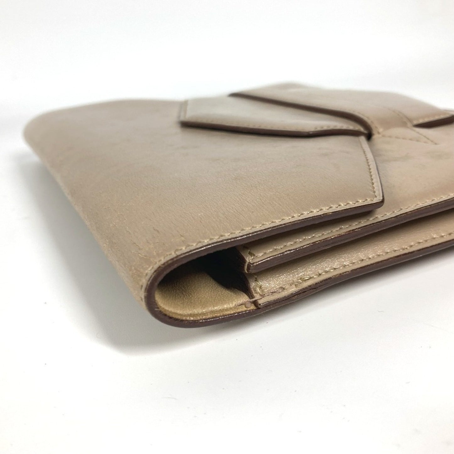 Hermès, Beige, Leather, clutch