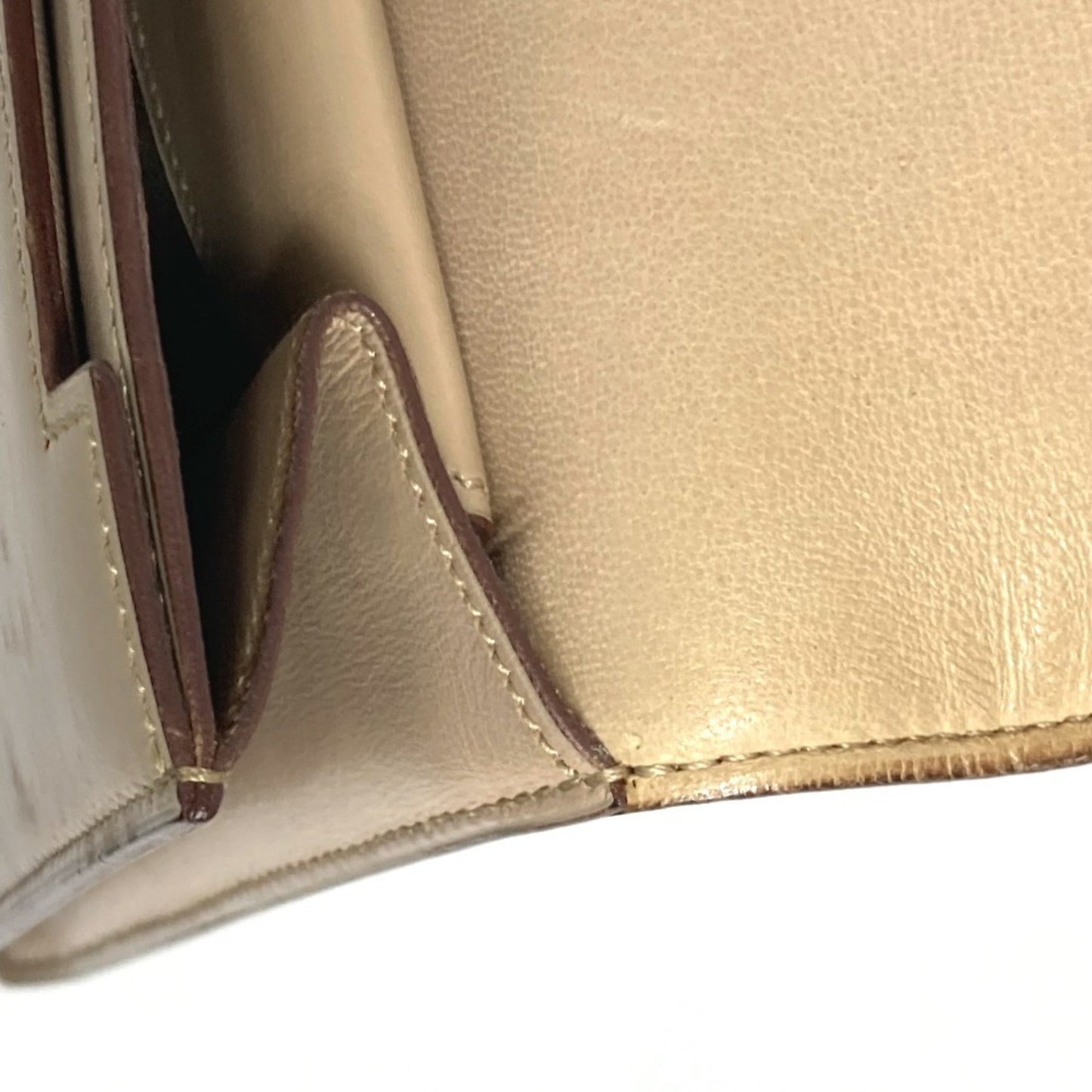Hermès, Beige, Leather, clutch