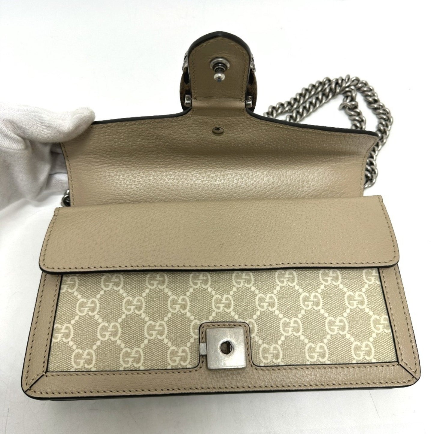Gucci Dionysus, Beige, Canvas, shoulder