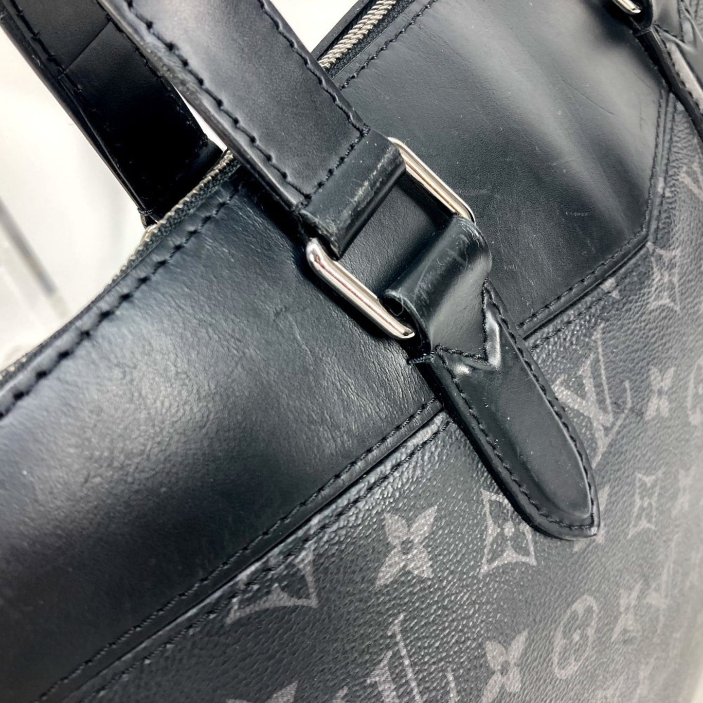 Louis Vuitton Explorer, Black, Canvas, tote