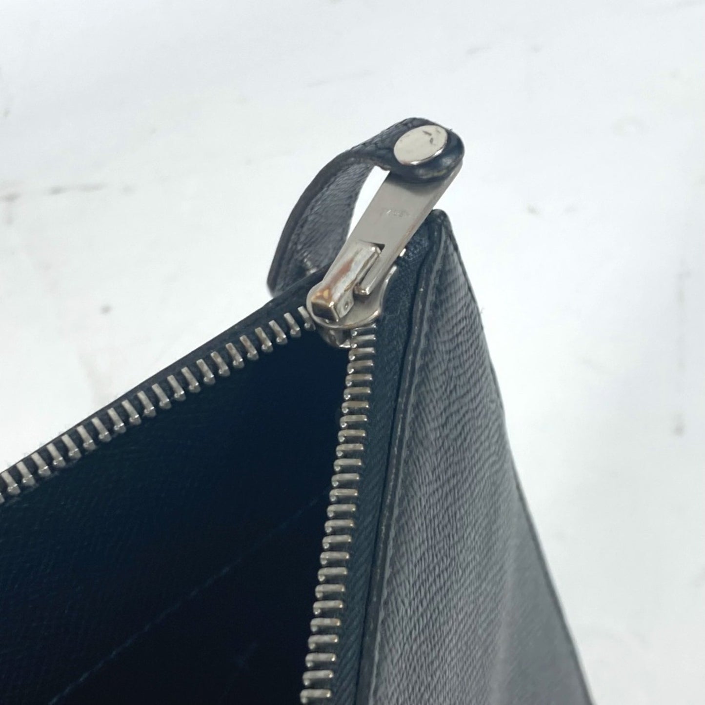 Hermès Cityhall, Black, Leather, clutch