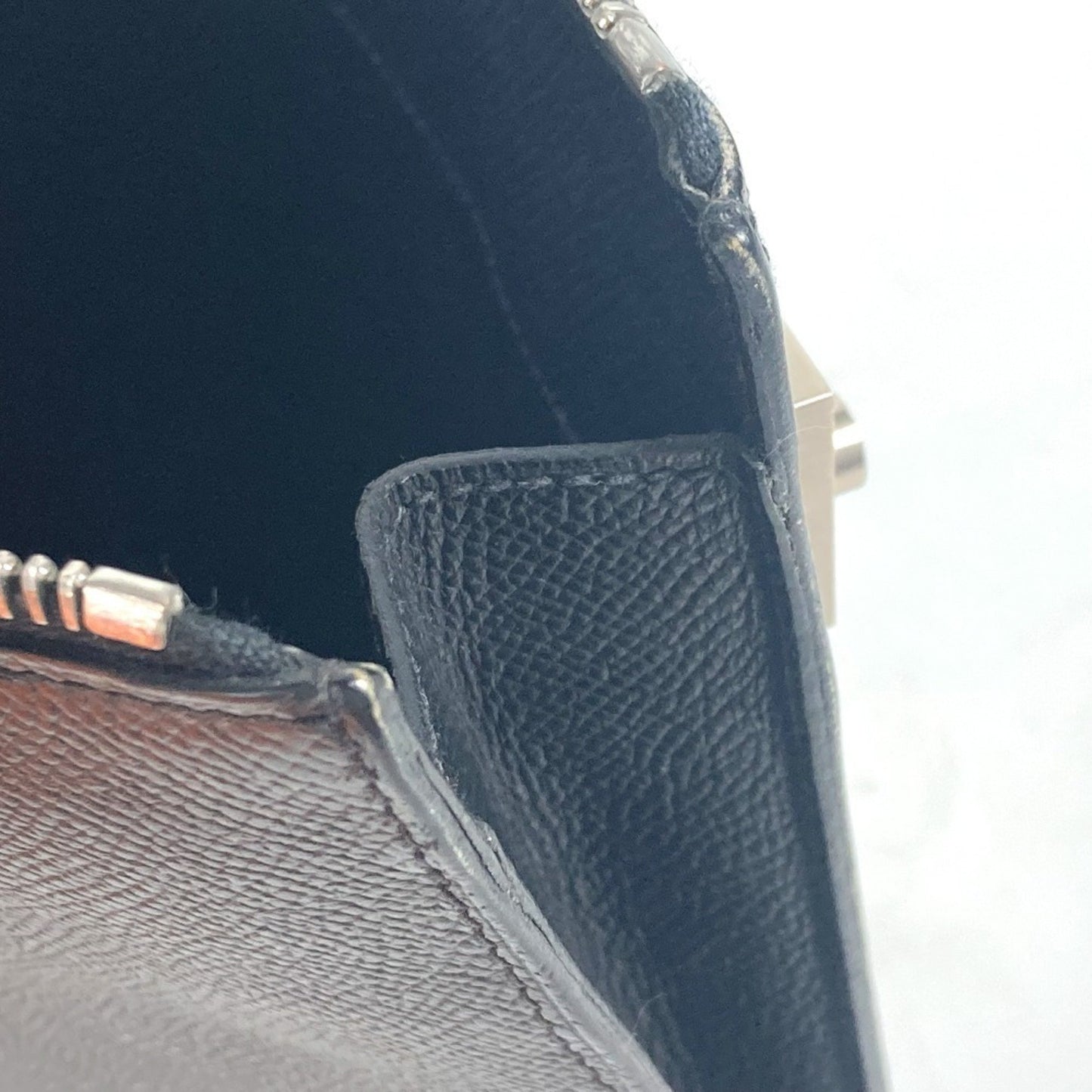 Hermès Cityhall, Black, Leather, clutch
