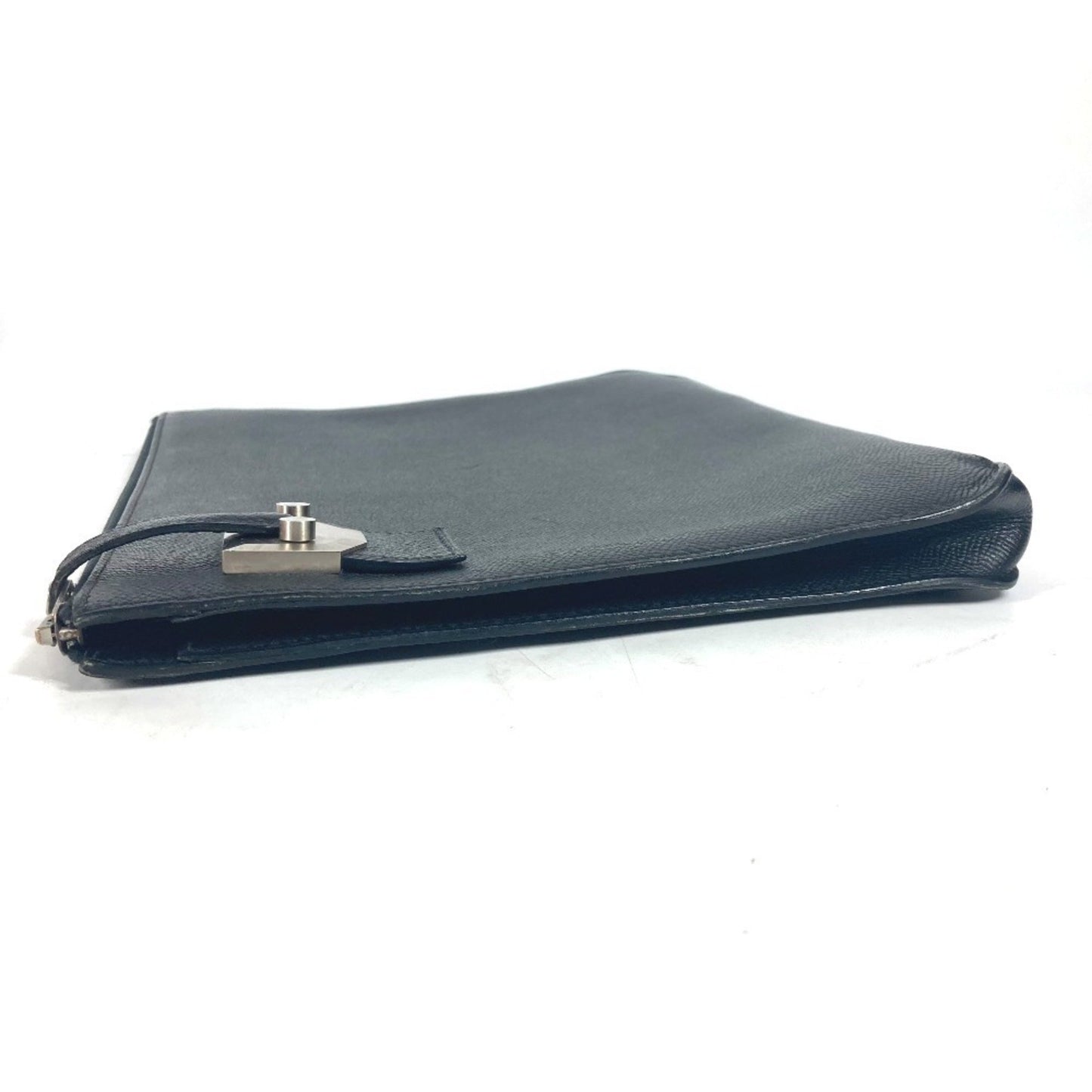 Hermès Cityhall, Black, Leather, clutch
