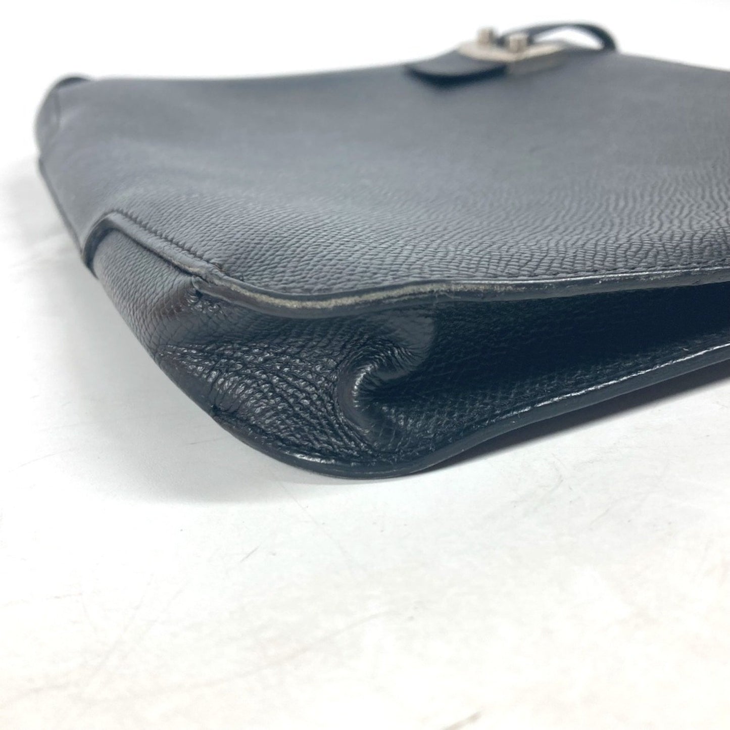 Hermès Cityhall, Black, Leather, clutch