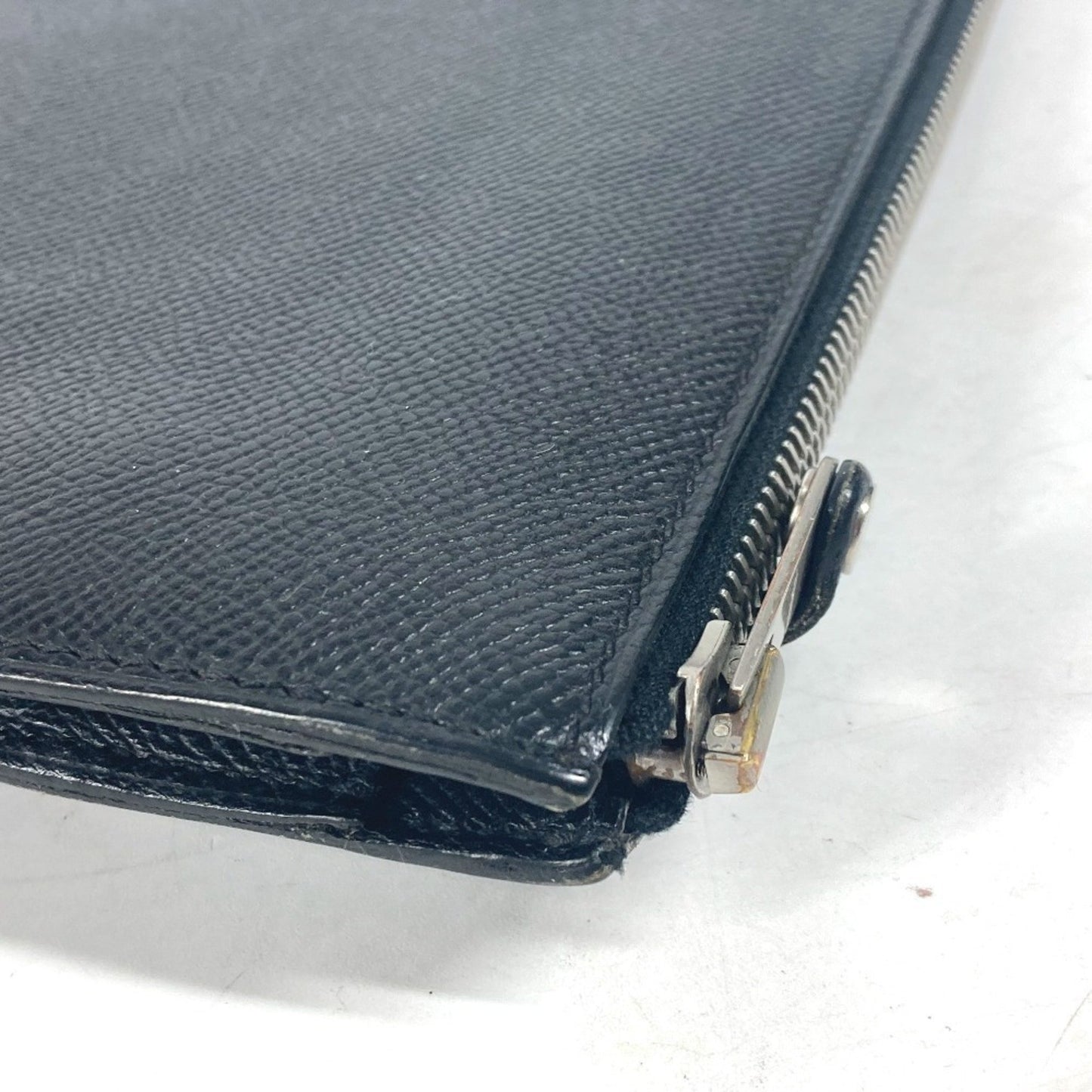 Hermès Cityhall, Black, Leather, clutch