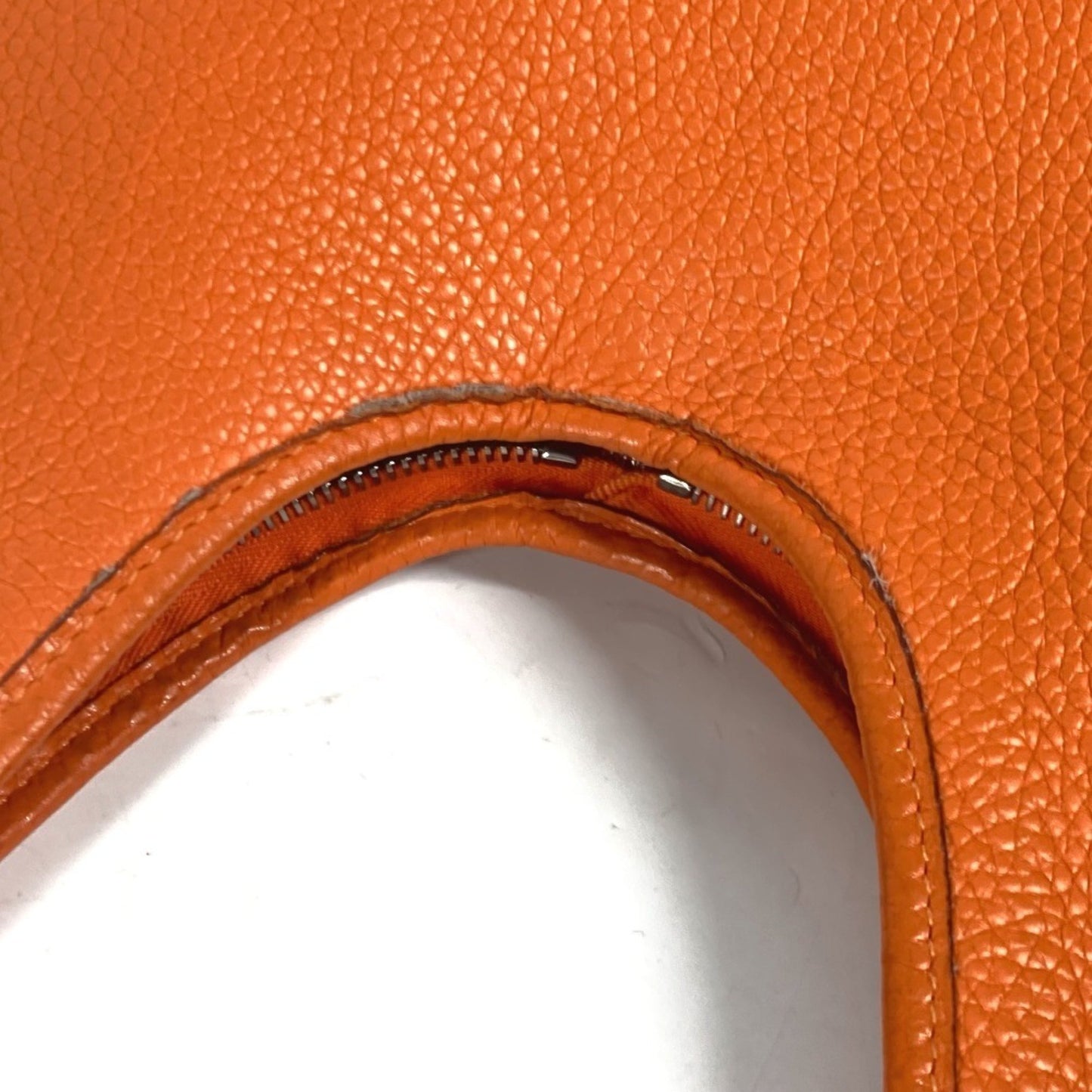 Hermès Massai, Orange, Leather, shoulder
