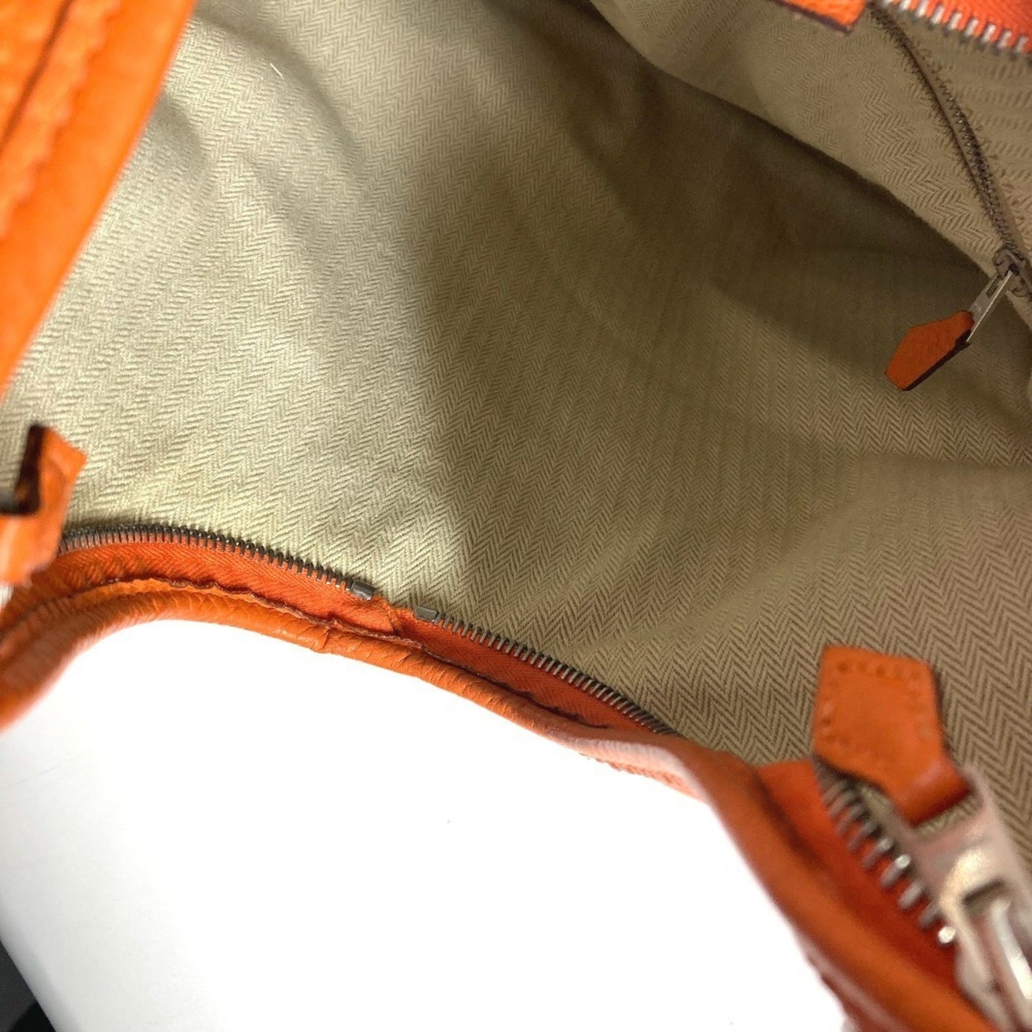 Hermès Massai, Orange, Leather, shoulder