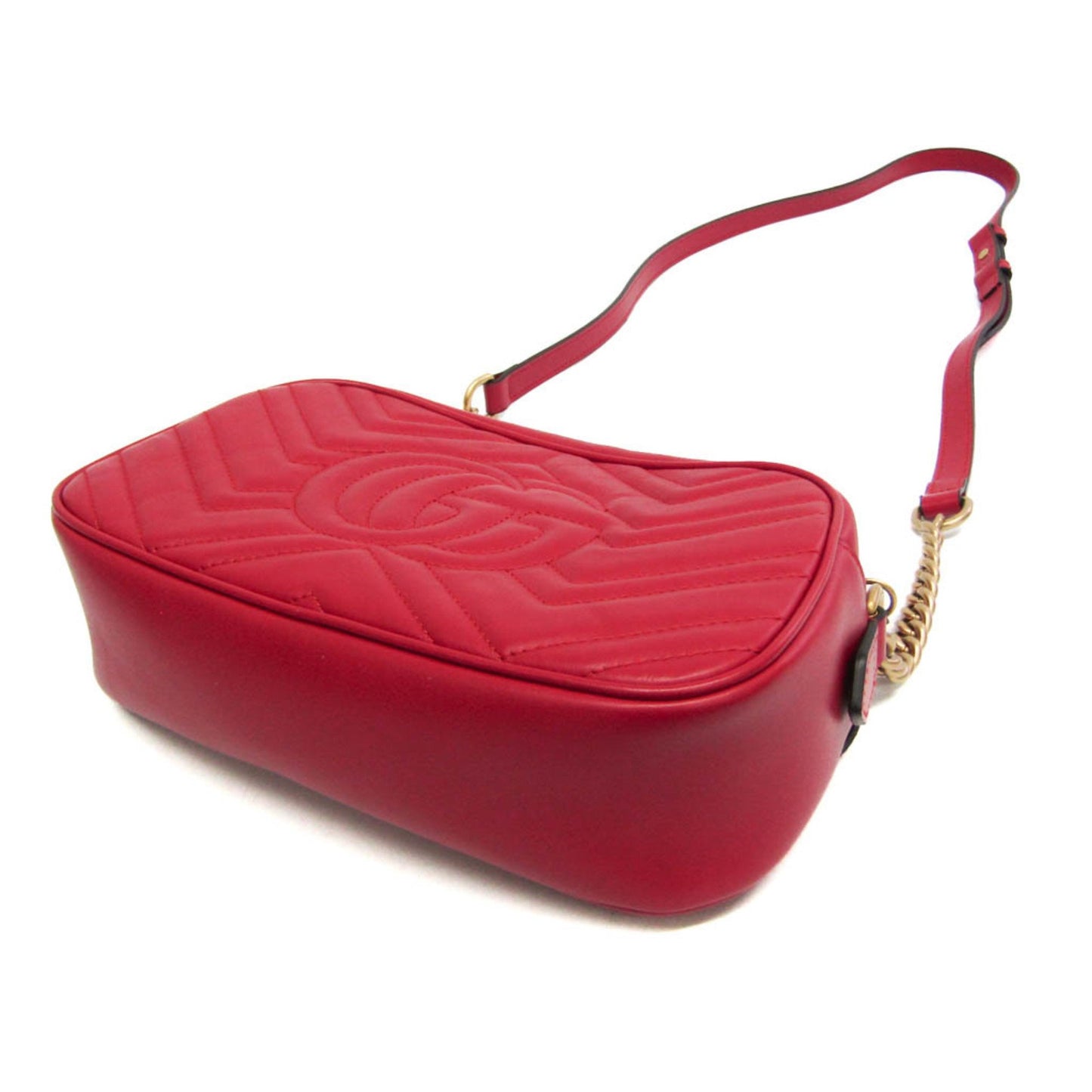 Gucci Marmont, Red, Leather, shoulder