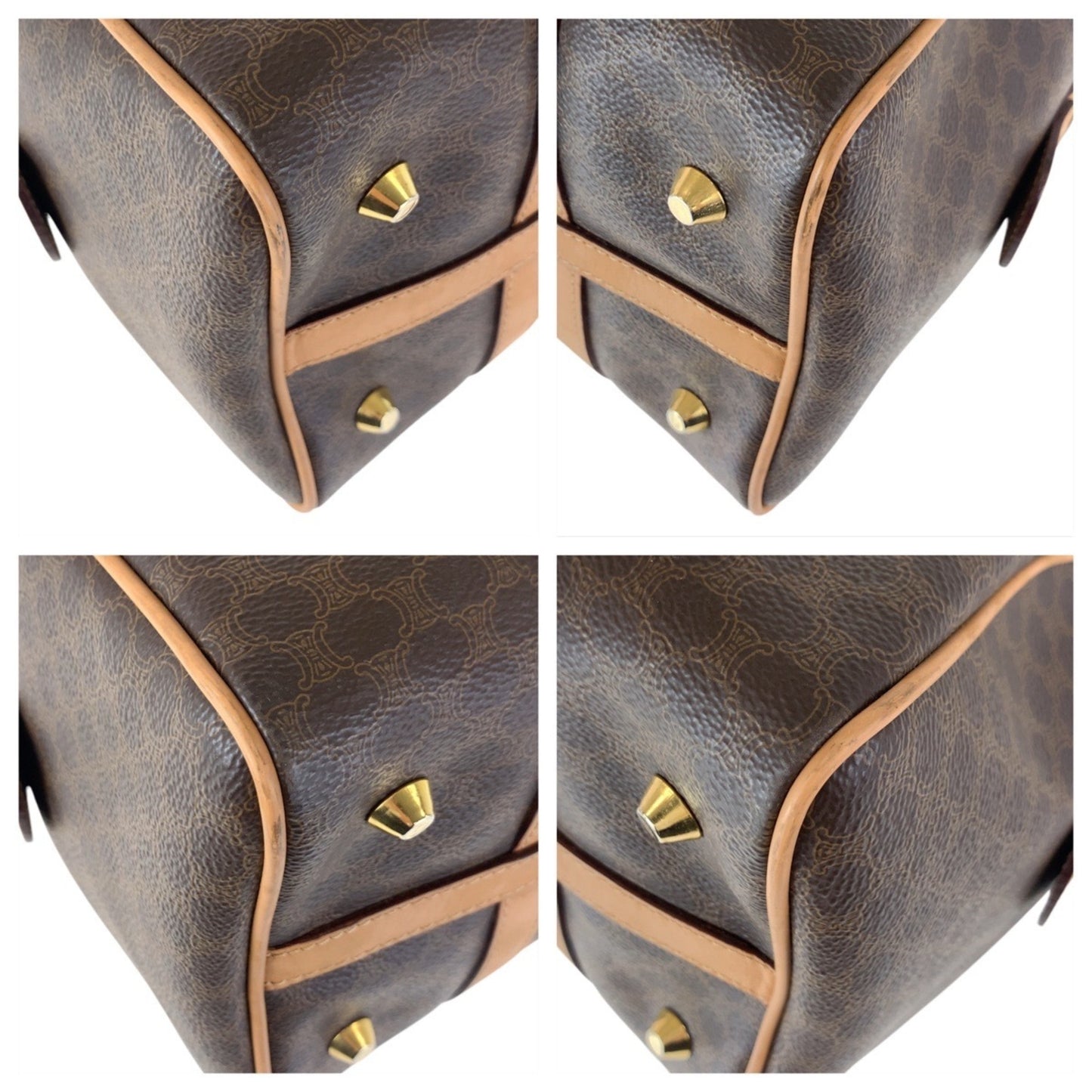 Céline Macadam, Brown, Canvas, handbag
