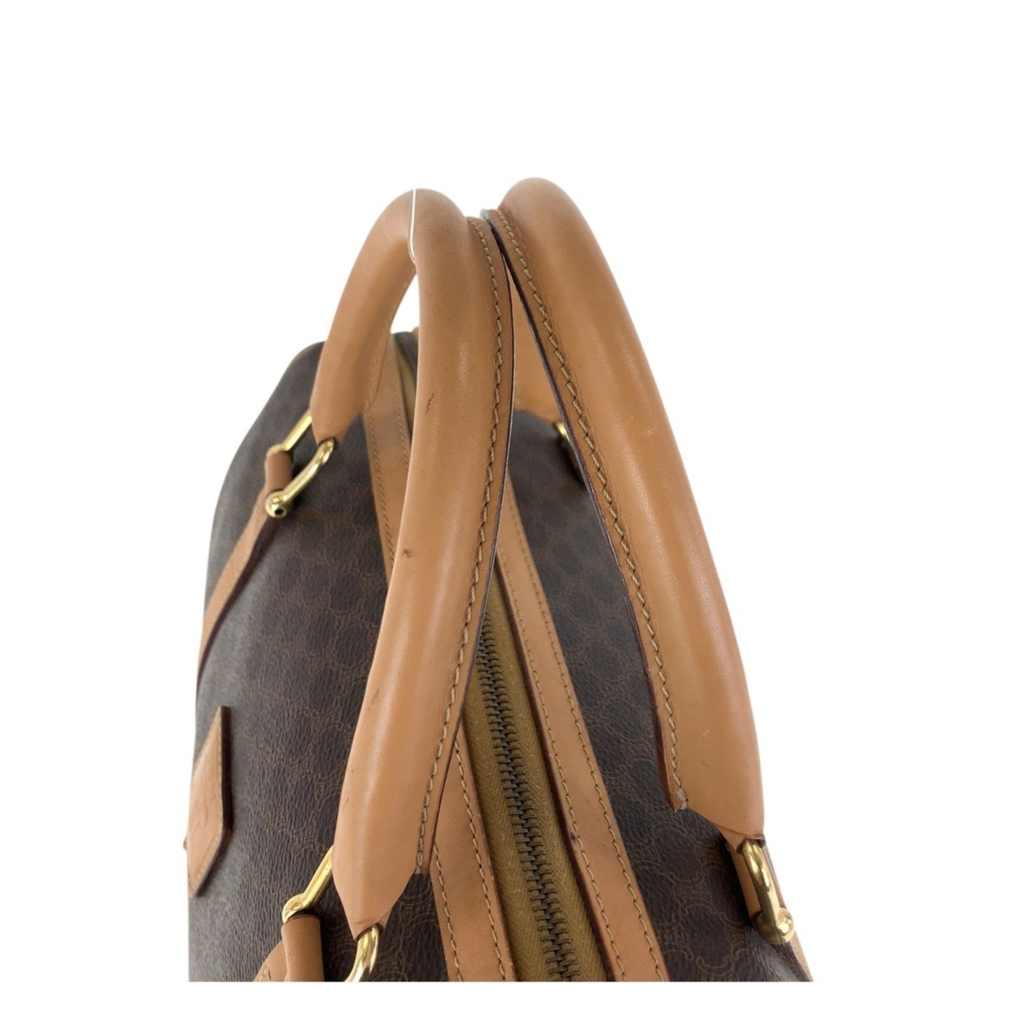 Céline Macadam, Brown, Canvas, handbag