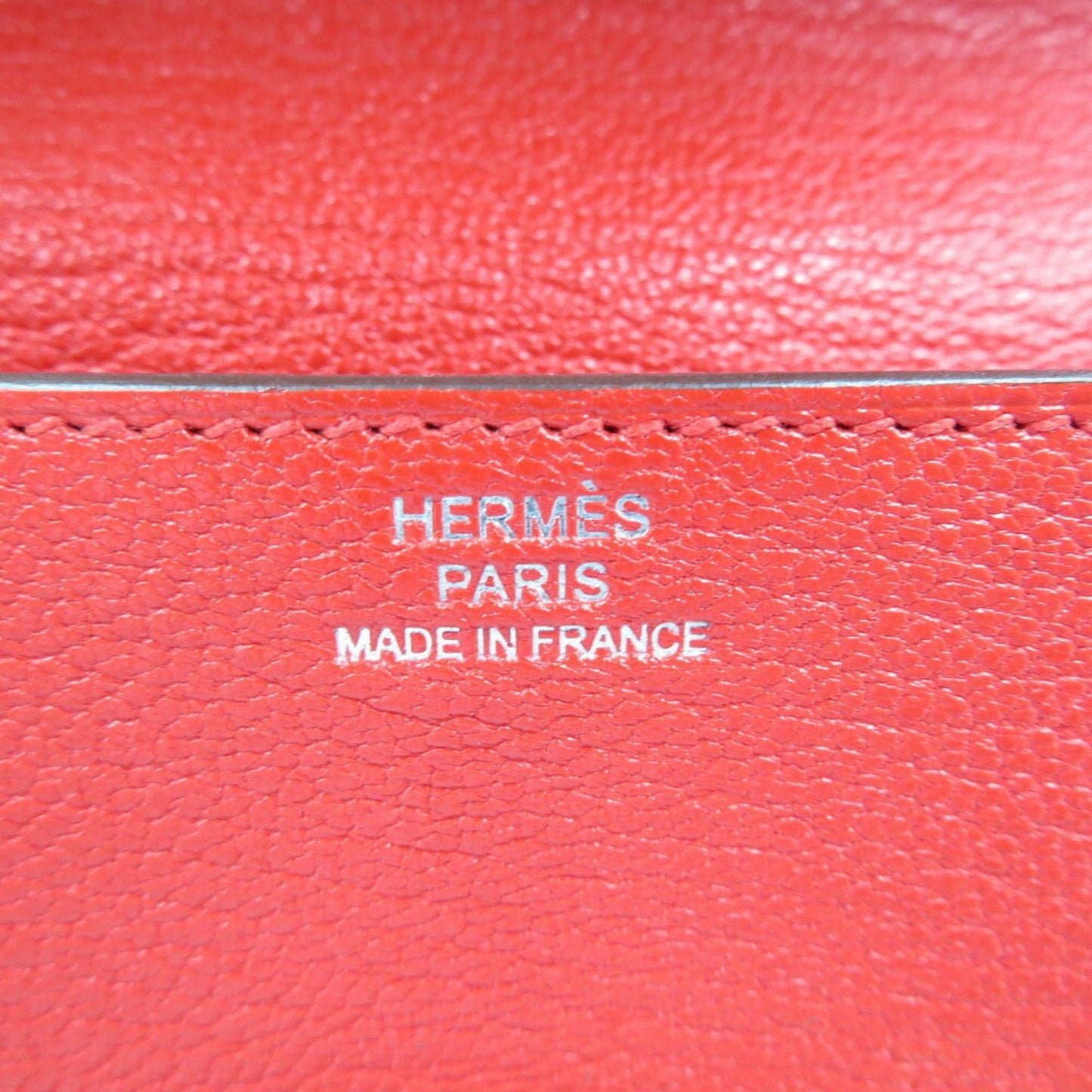 Hermès Roulis, Red, Leather, wallet