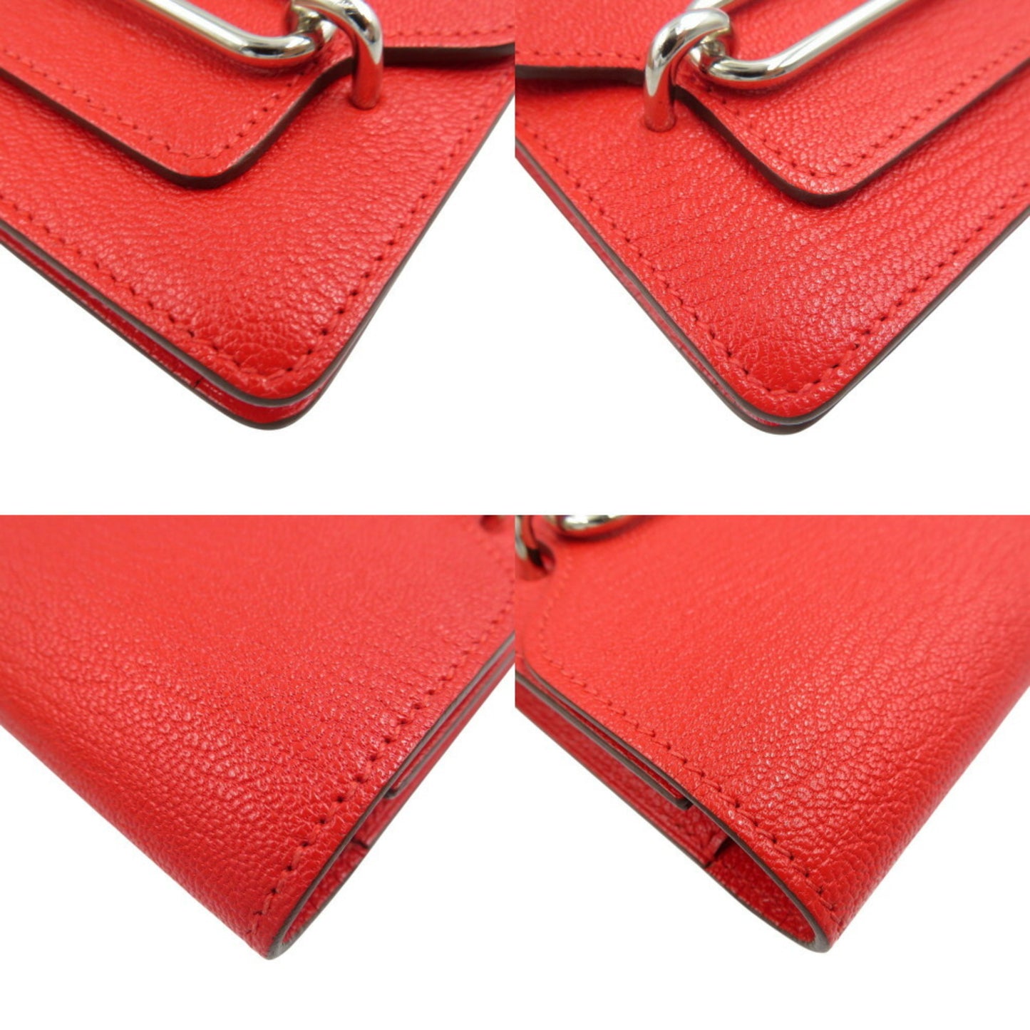 Hermès Roulis, Red, Leather, wallet