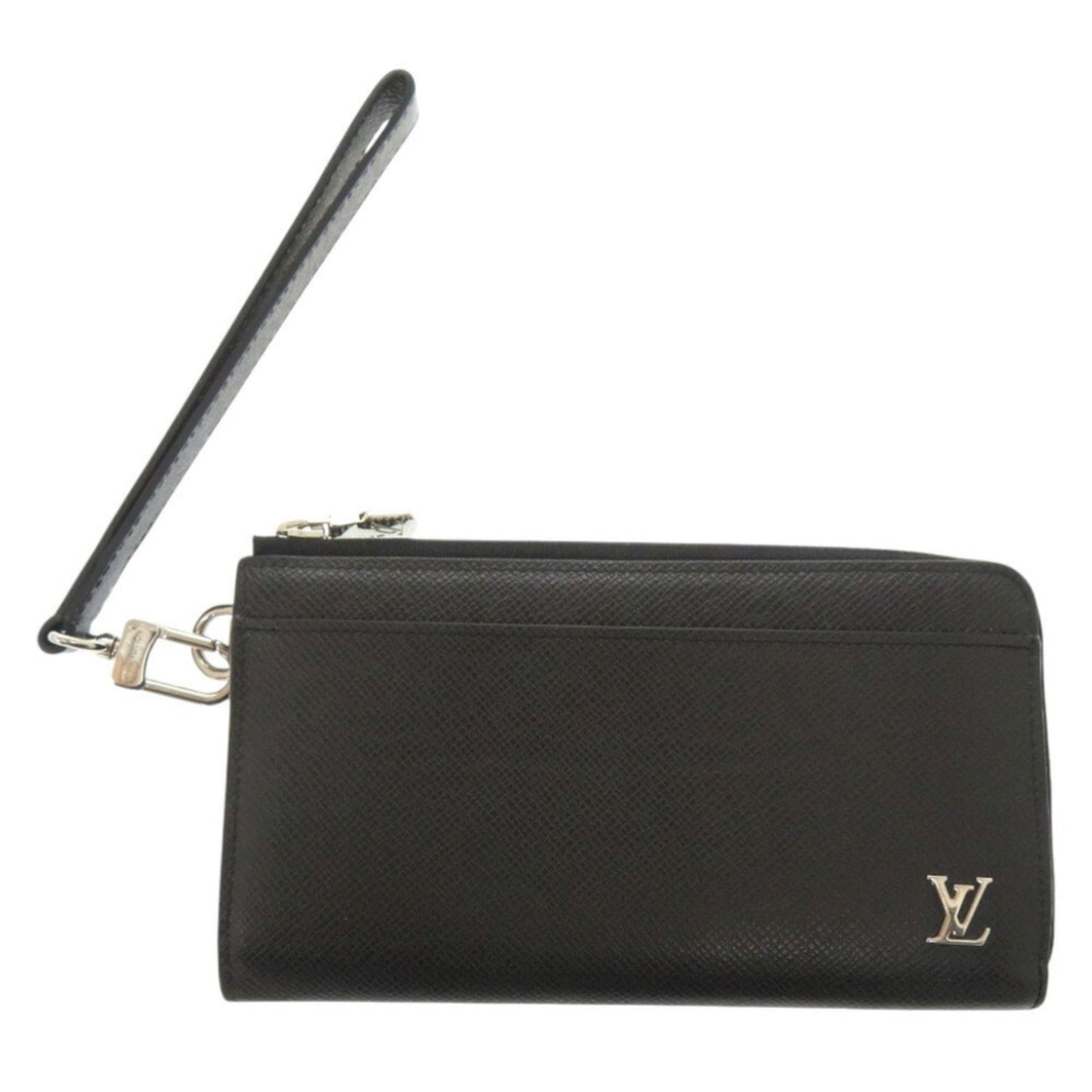 Louis Vuitton Zippy Dragonne, Black, Leather, wallet