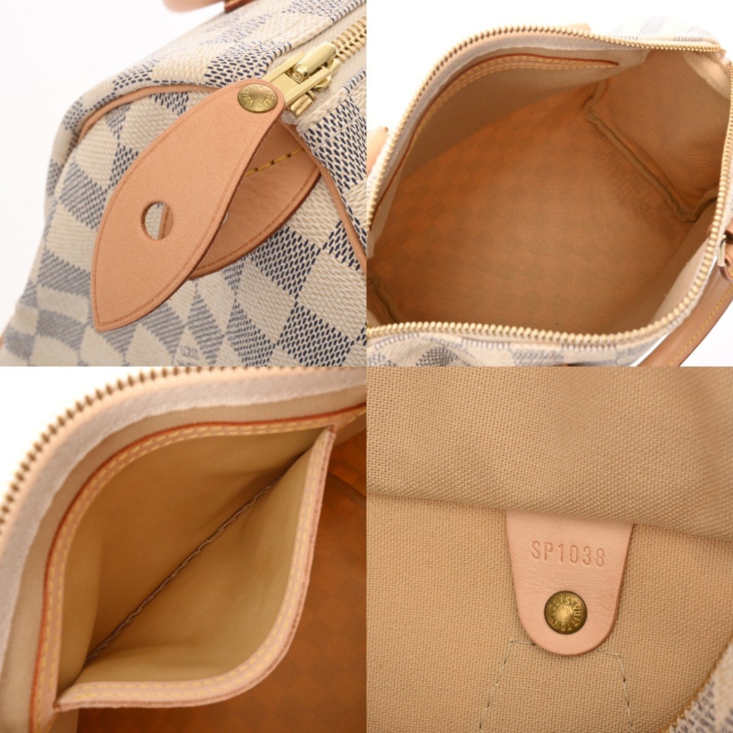 Louis Vuitton Speedy 25, White, Canvas, handbag