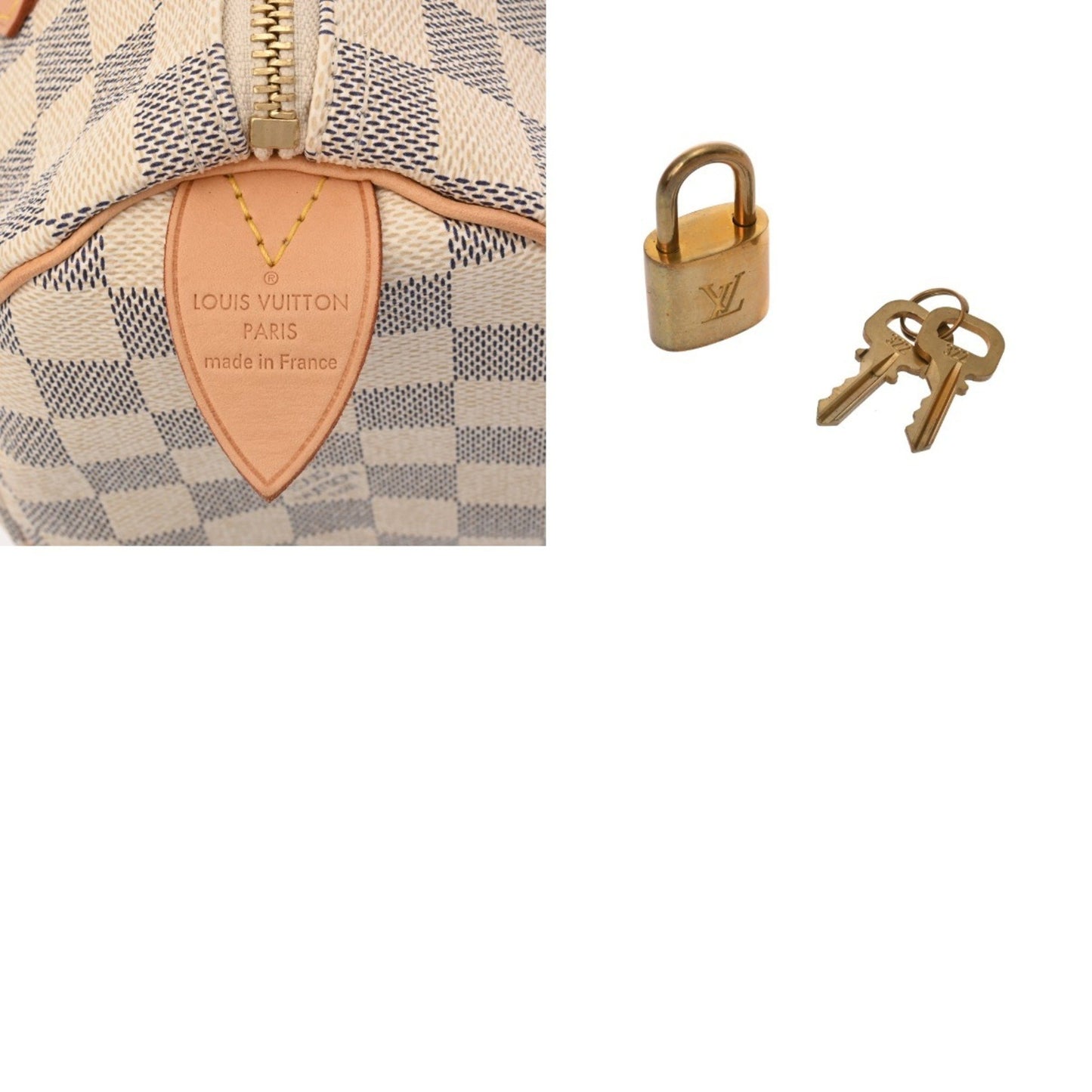 Louis Vuitton Speedy 25, White, Canvas, handbag