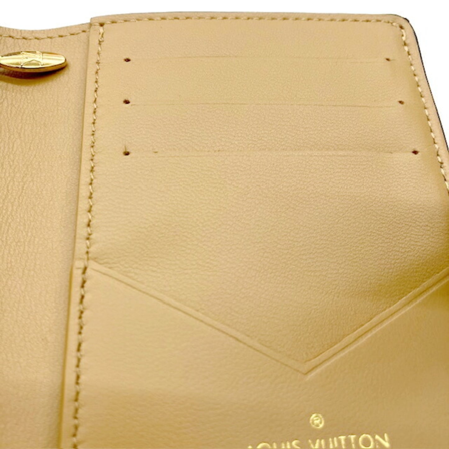 Louis Vuitton Portefeuille compact LV Vertical, Black, Leather, wallet