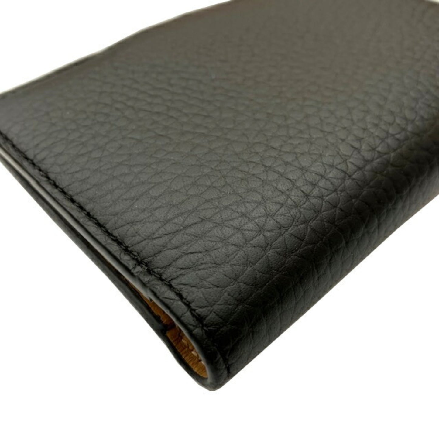 Louis Vuitton Portefeuille compact LV Vertical, Black, Leather, wallet