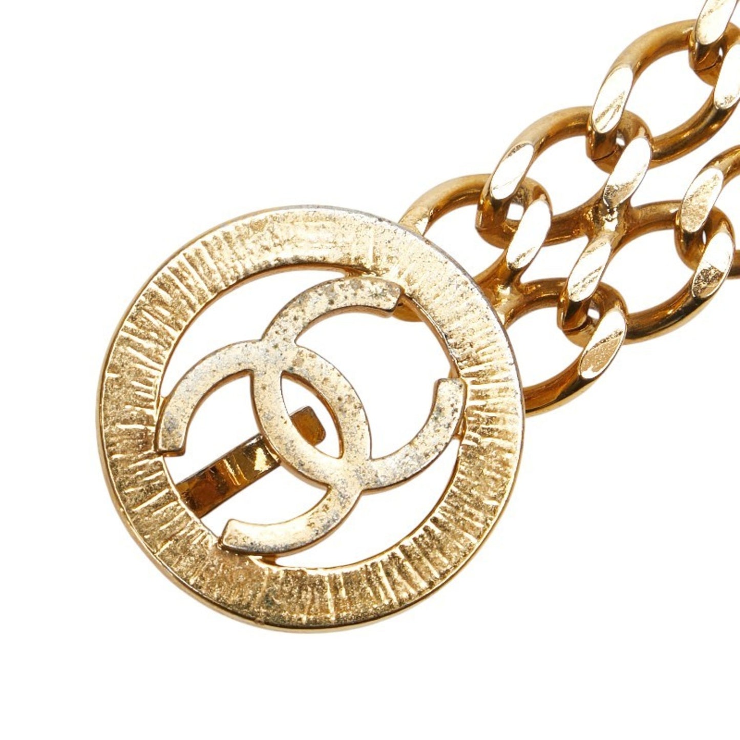 Chanel Coco Mark, Gold, Metal, belt