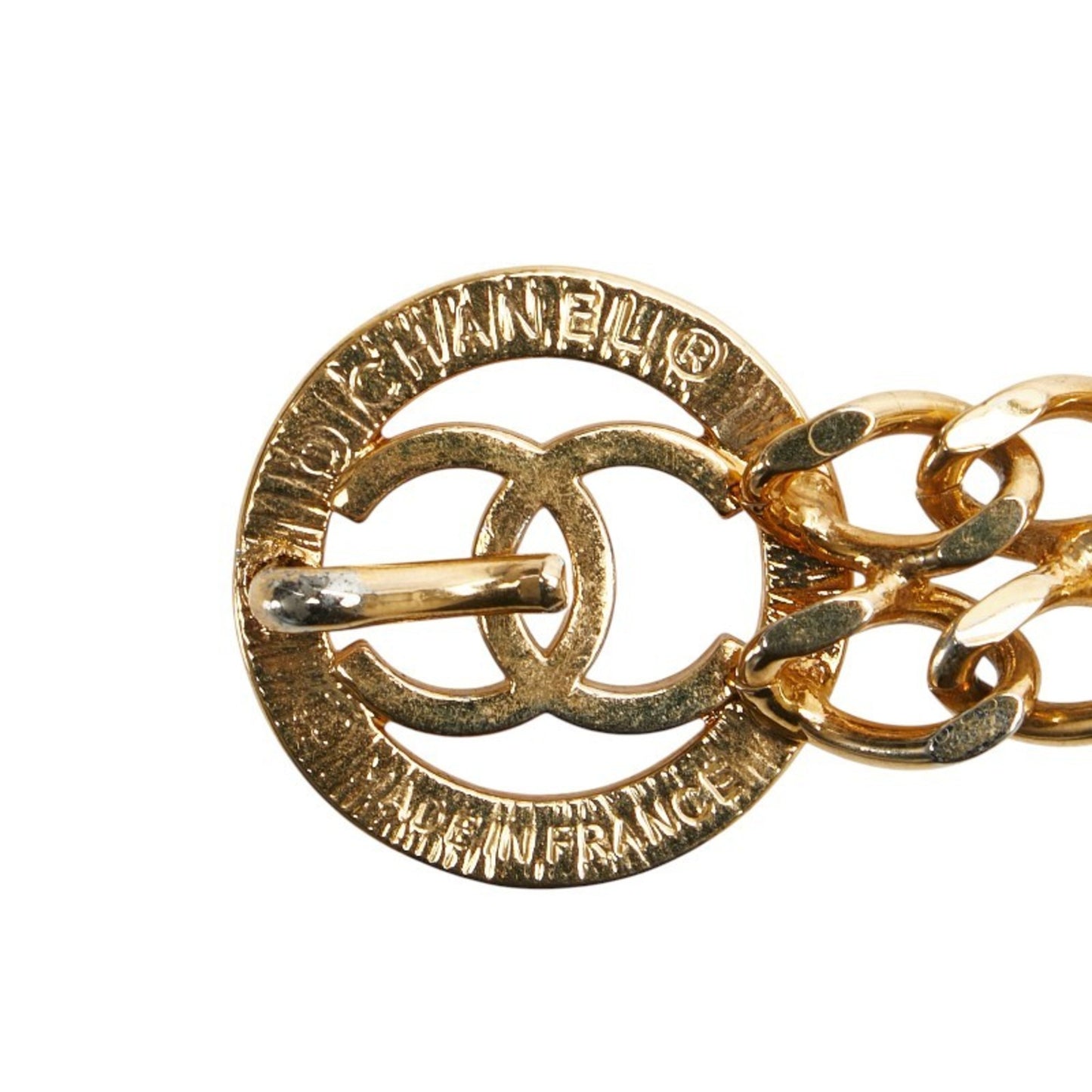 Chanel Coco Mark, Gold, Metal, belt