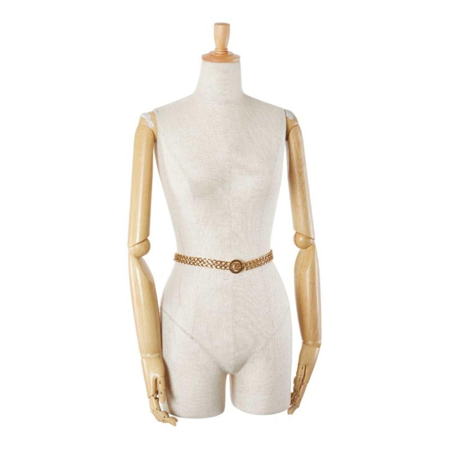 Chanel Coco Mark, Gold, Metal, belt