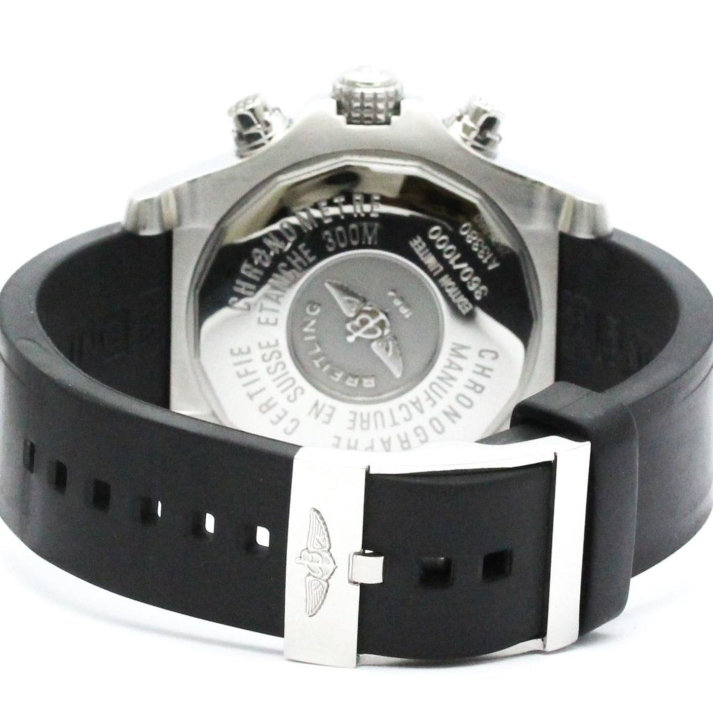 Breitling Avenger, Black, Steel, bag