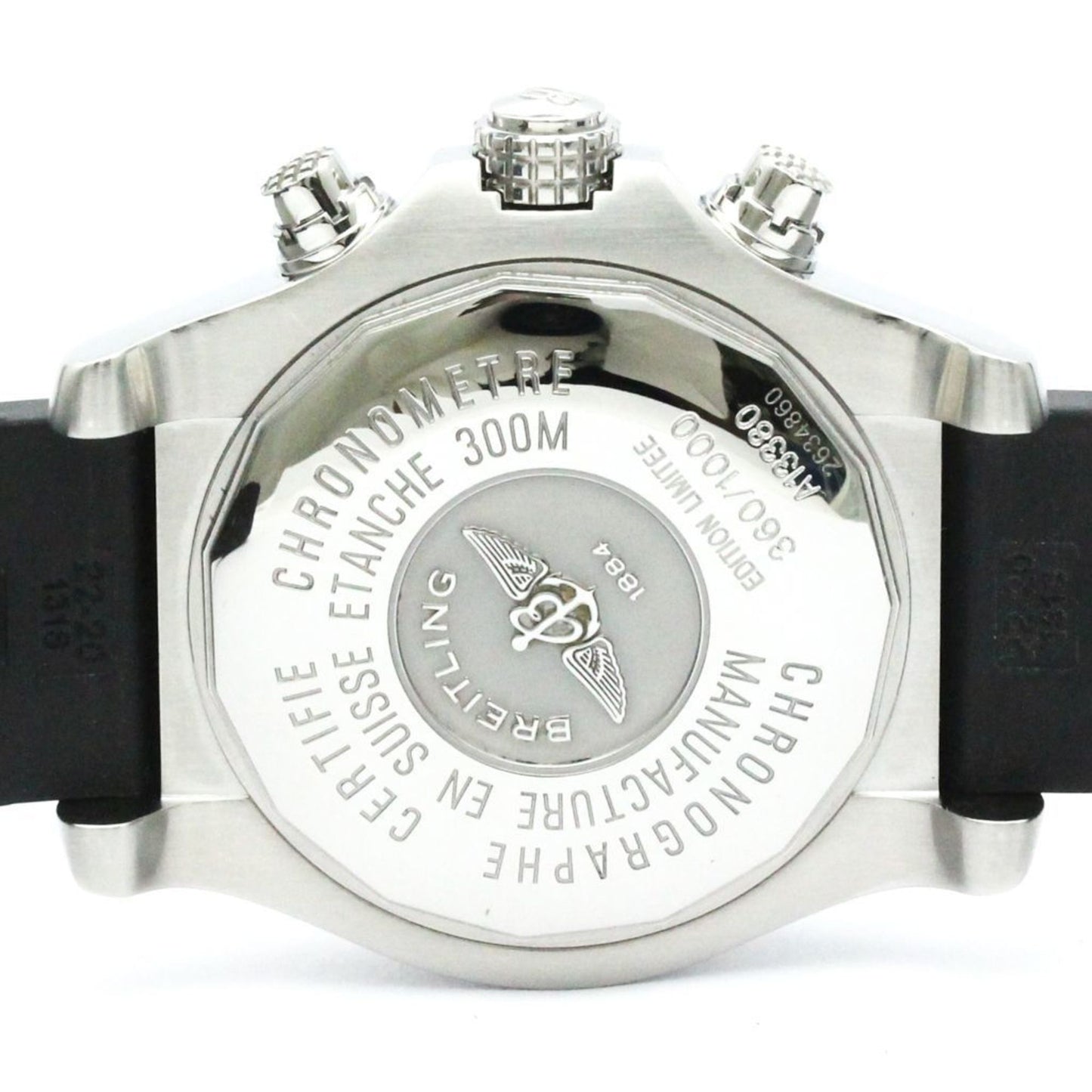 Breitling Avenger, Black, Steel, bag
