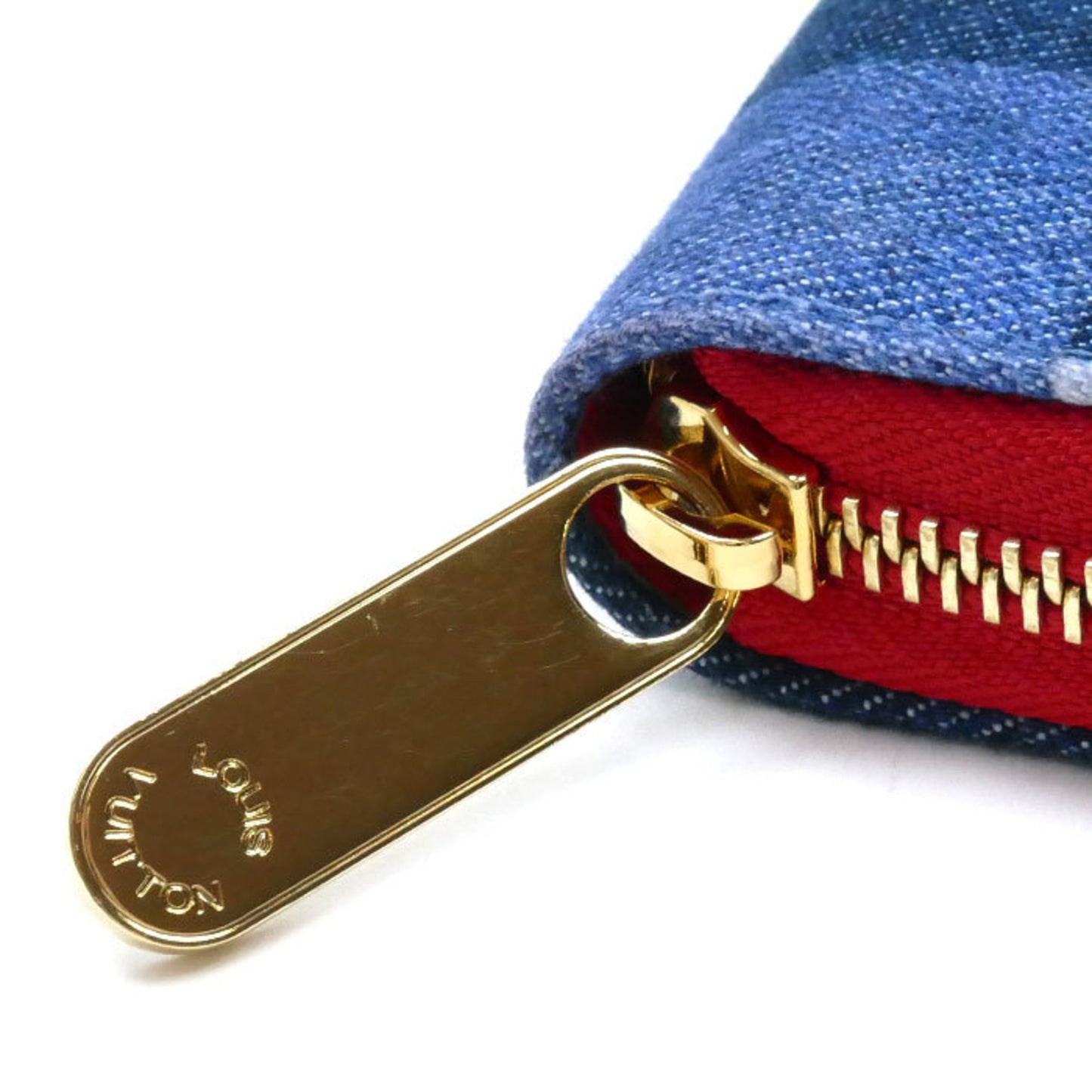 Louis Vuitton Zippy wallet, Blue, Denim - Jeans, wallet