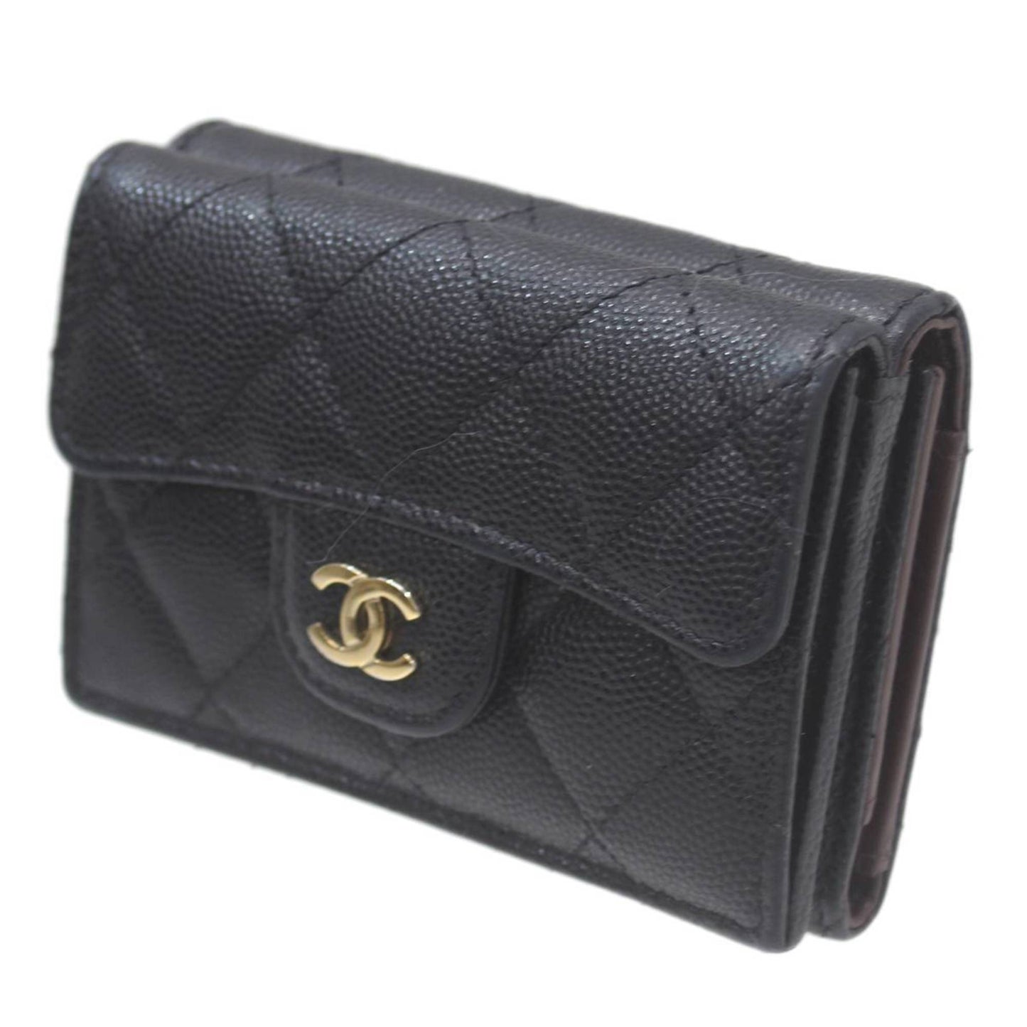 Chanel Porte monnaie, Black, Leather, wallet