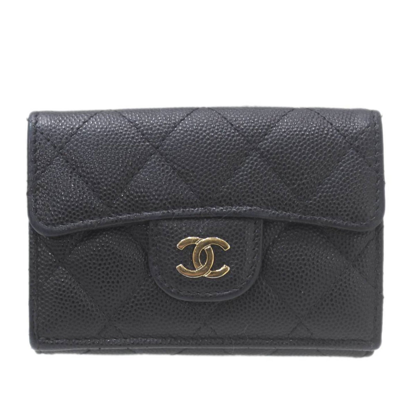 Chanel Porte monnaie, Black, Leather, wallet