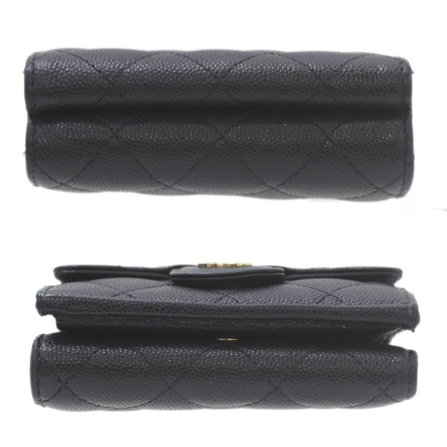 Chanel Porte monnaie, Black, Leather, wallet