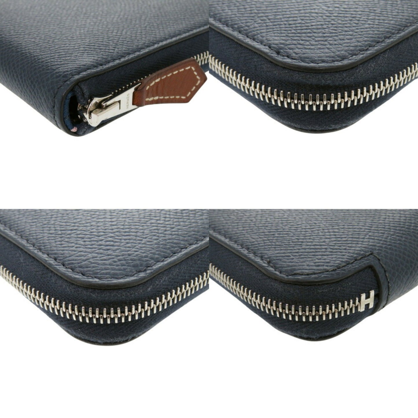 Hermès Silk'In, Navy, Leather, wallet