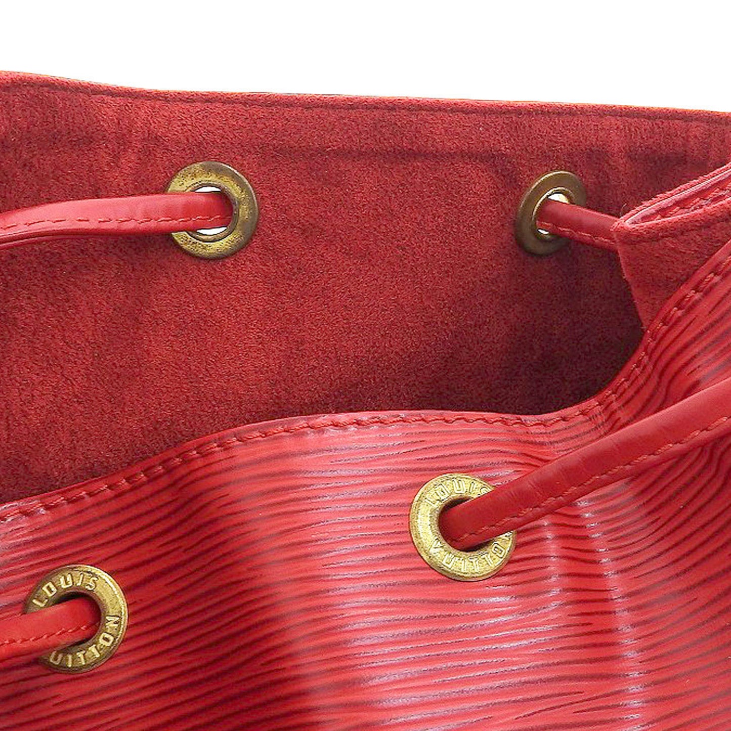 Louis Vuitton Petit Noé, Red, Leather, shoulder