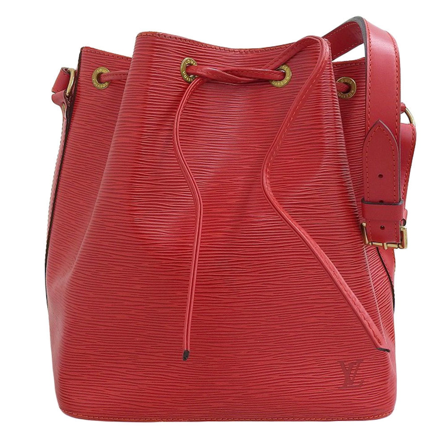 Louis Vuitton Petit Noé, Red, Leather, shoulder