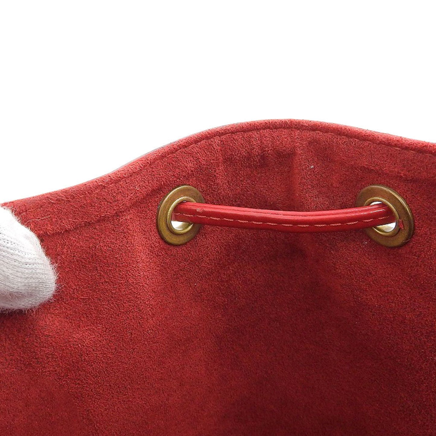 Louis Vuitton Petit Noé, Red, Leather, shoulder