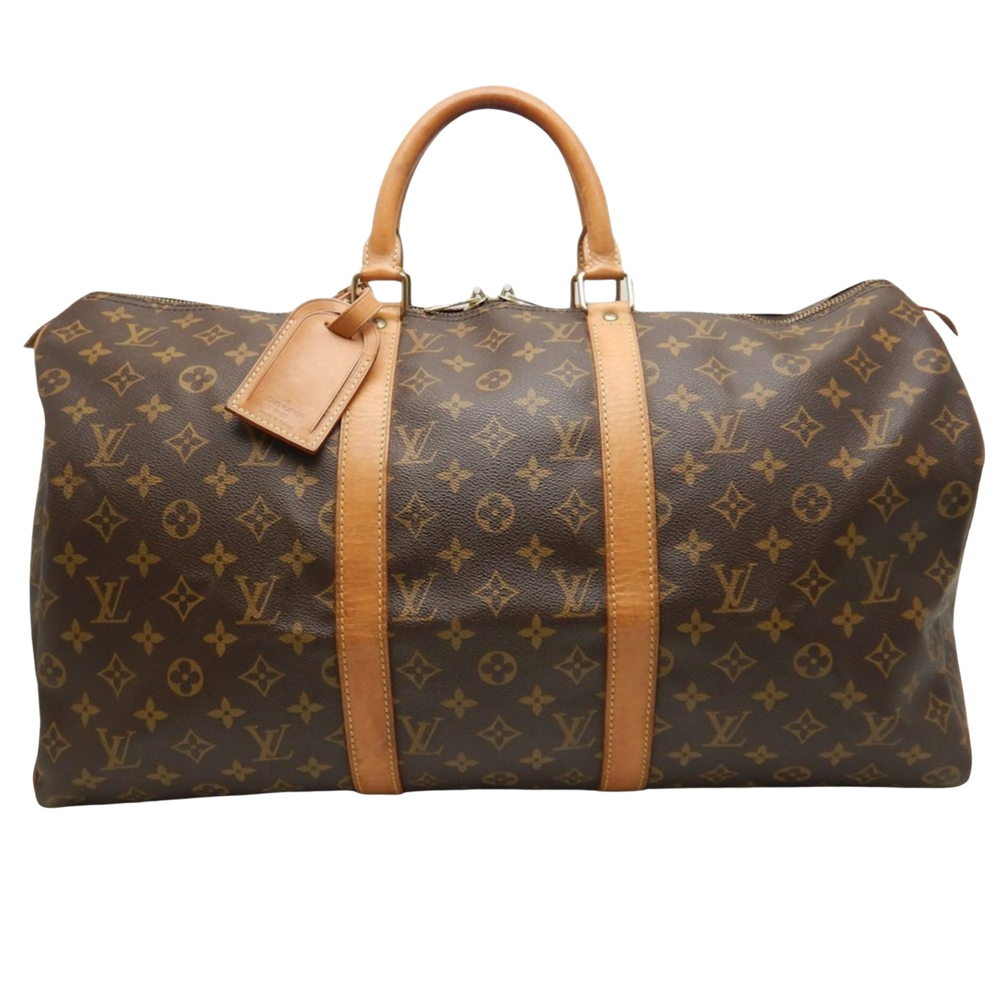 Louis Vuitton Keepall 50, Brown, Canvas, travel