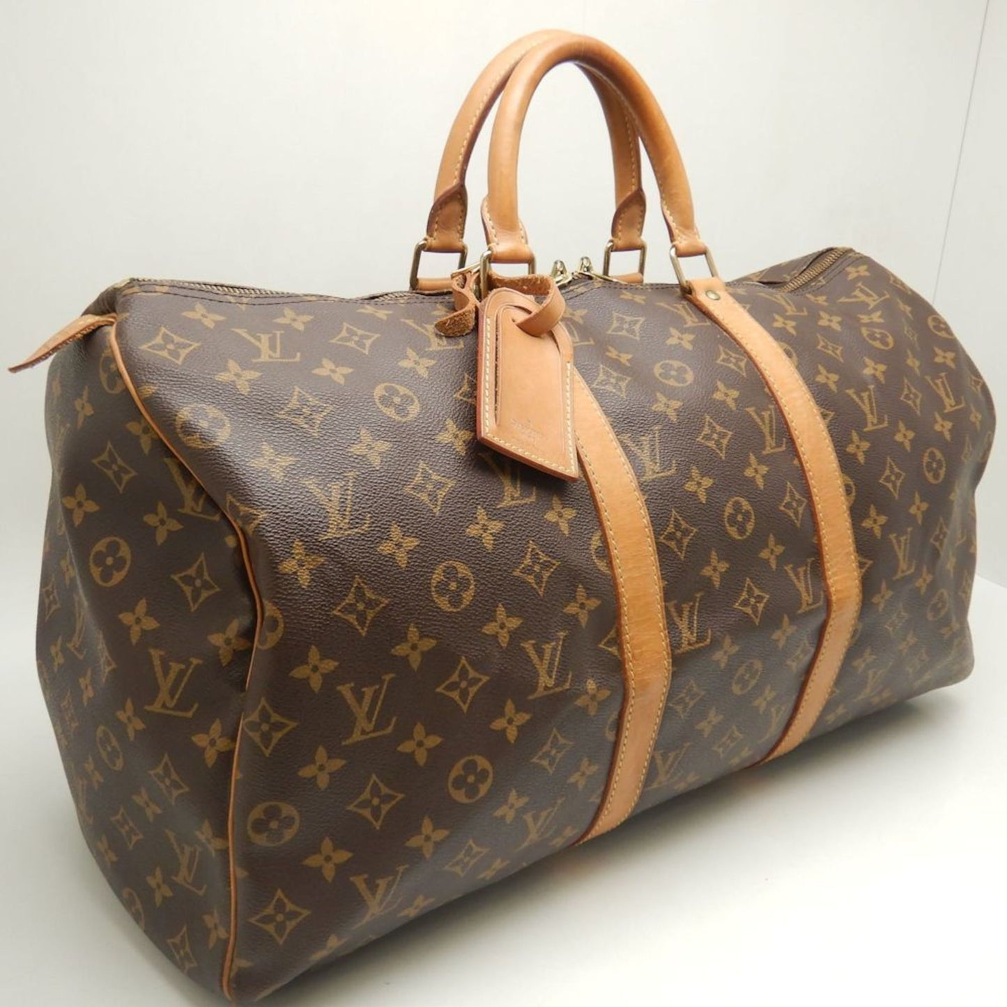 Louis Vuitton Keepall 50, Brown, Canvas, travel