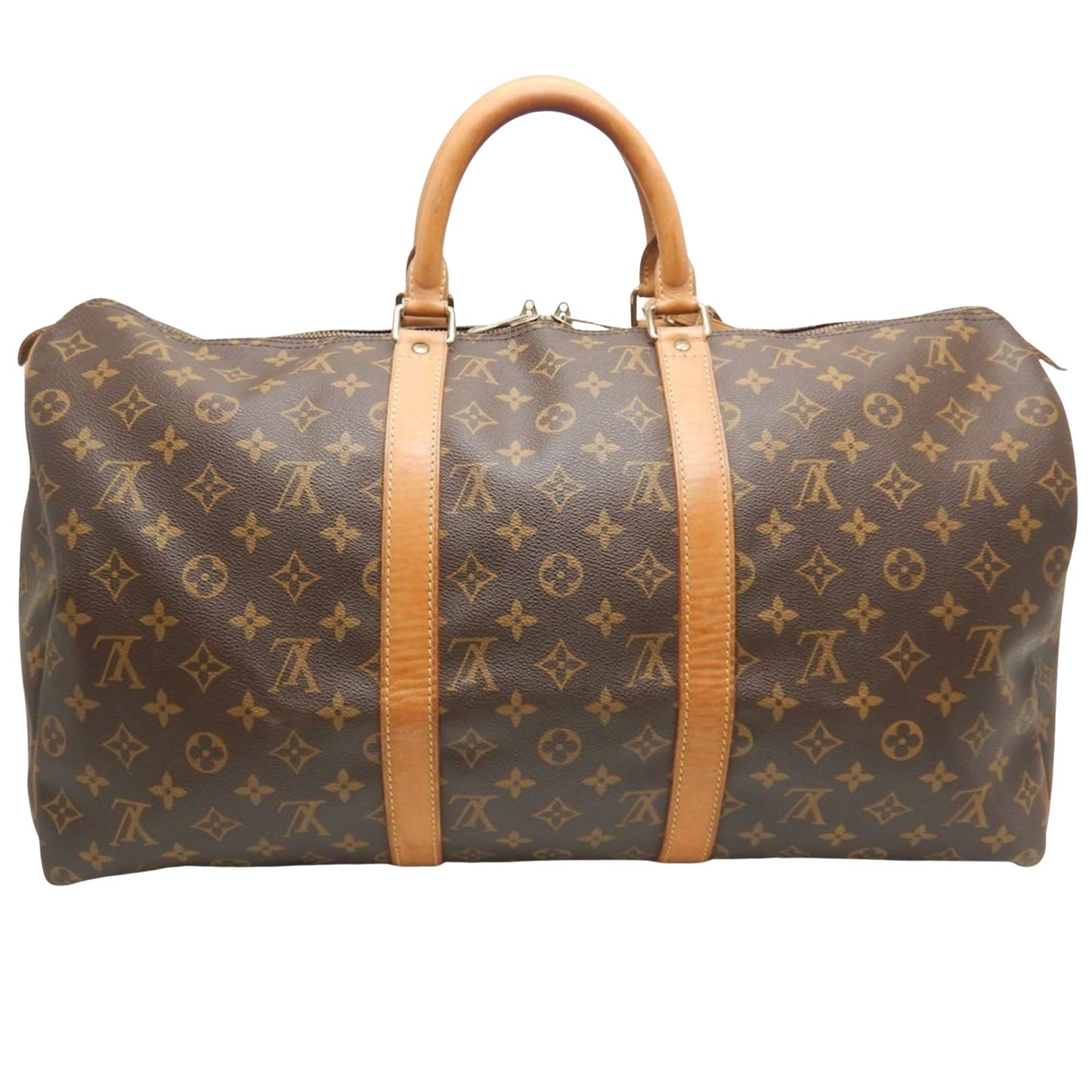 Louis Vuitton Keepall 50, Brown, Canvas, travel